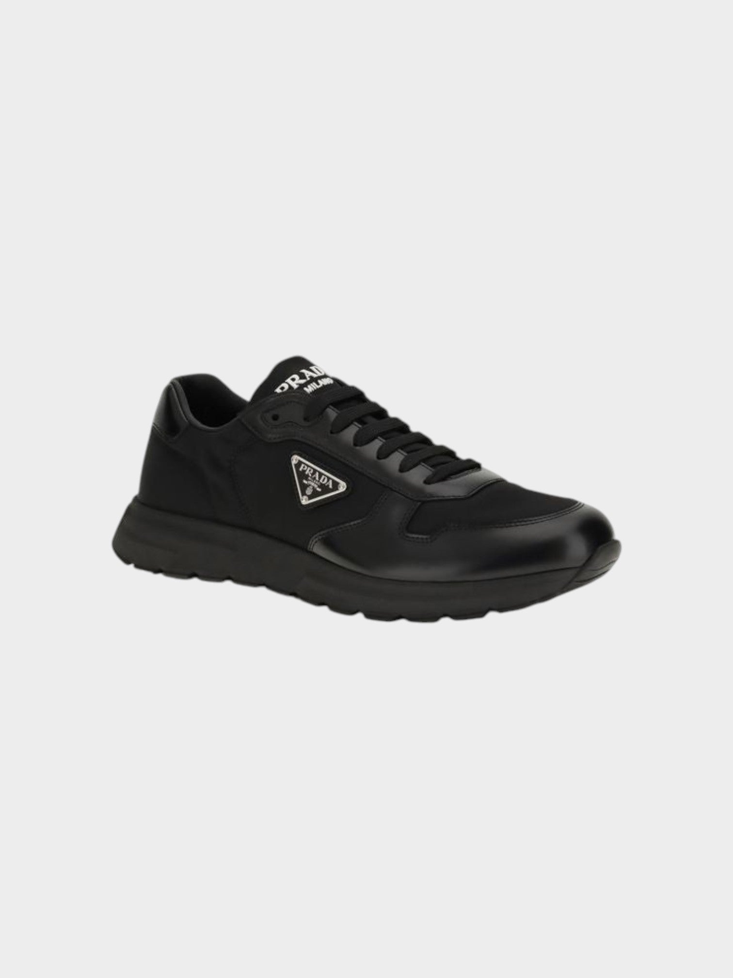 Prada Black Recycled Polyamide Athletic Sneakers-thumbmail-2