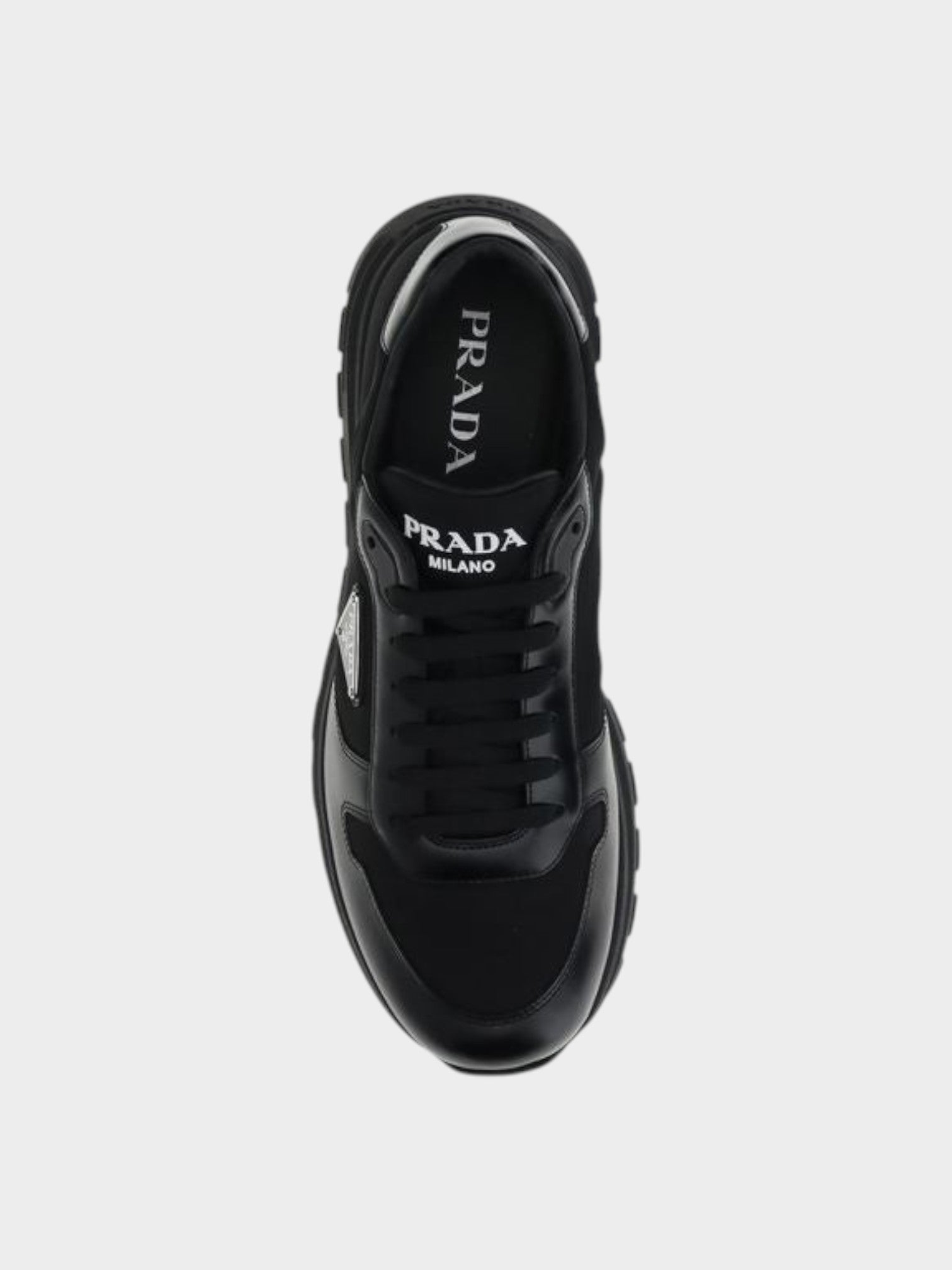 Prada Black Recycled Polyamide Athletic Sneakers-thumbmail-4