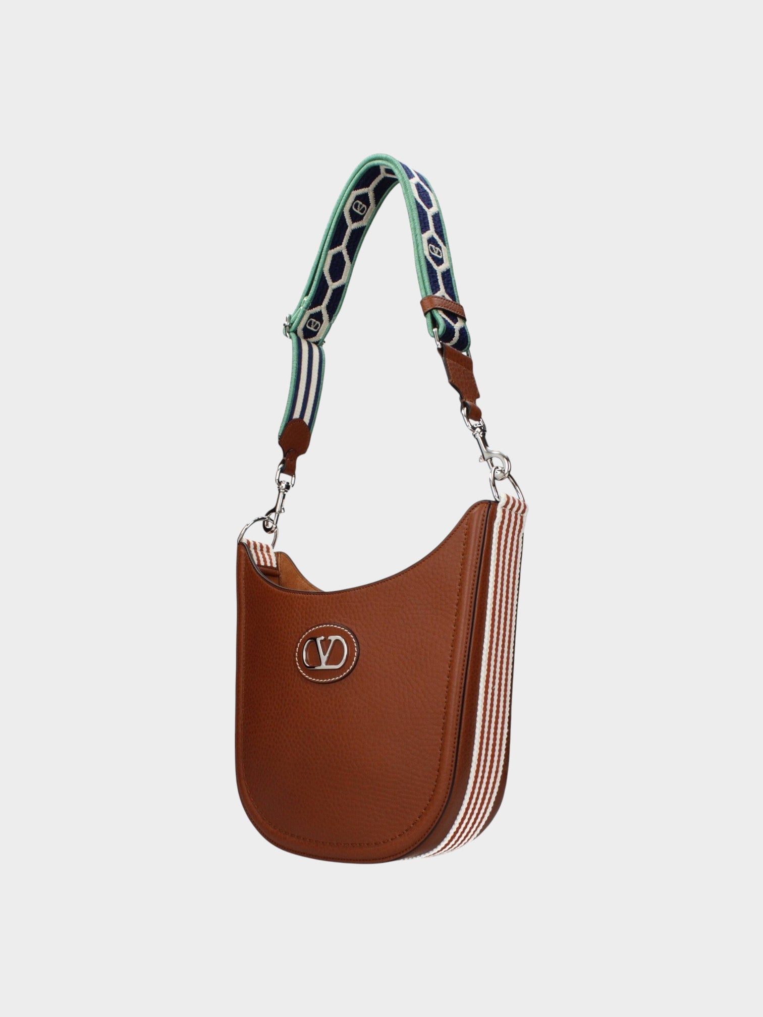 Valentino Garavani Brown Leather Crossbody Bag-thumbmail-2