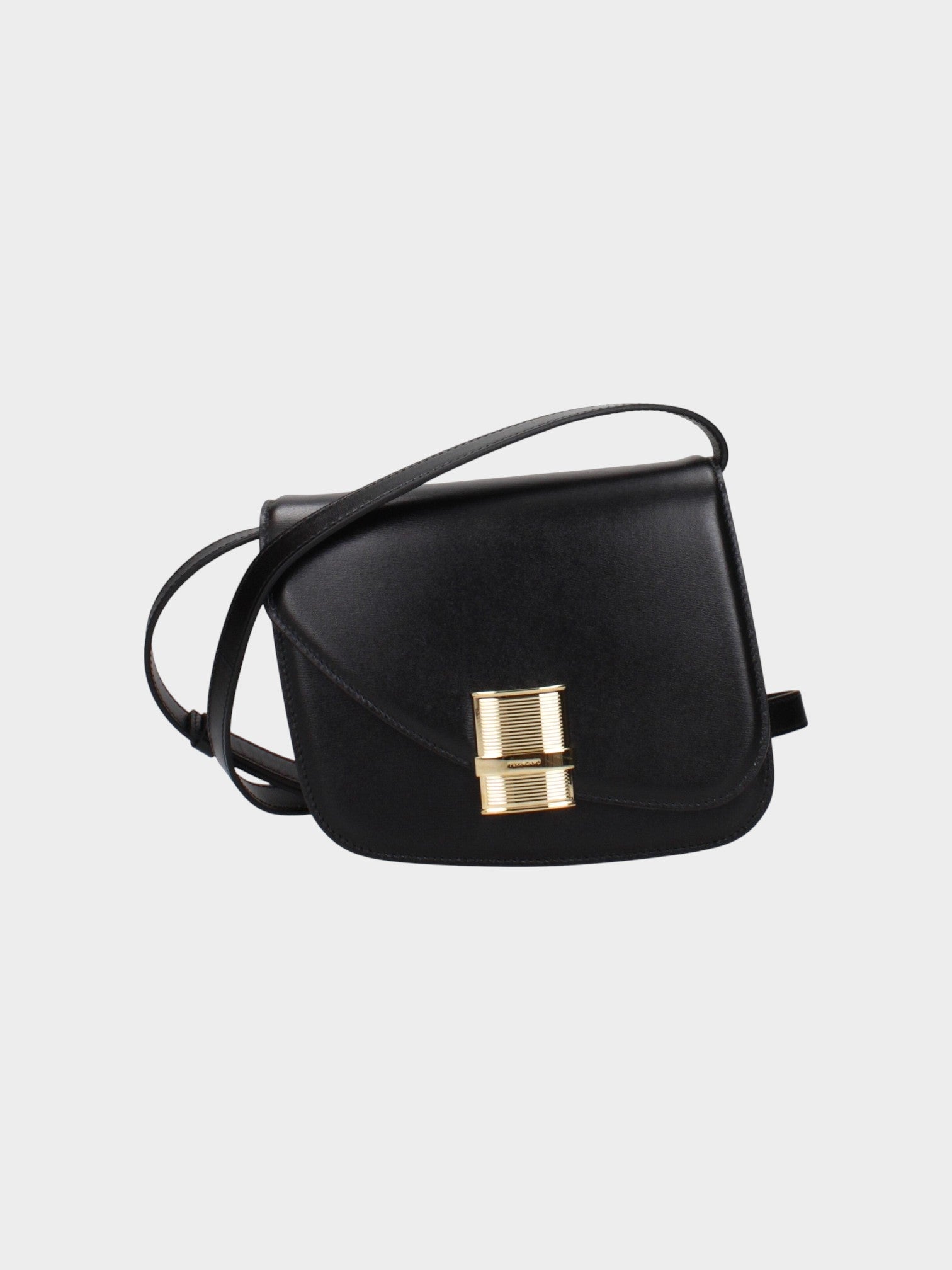 Salvatore Ferragamo Black Leather Crossbody Bag