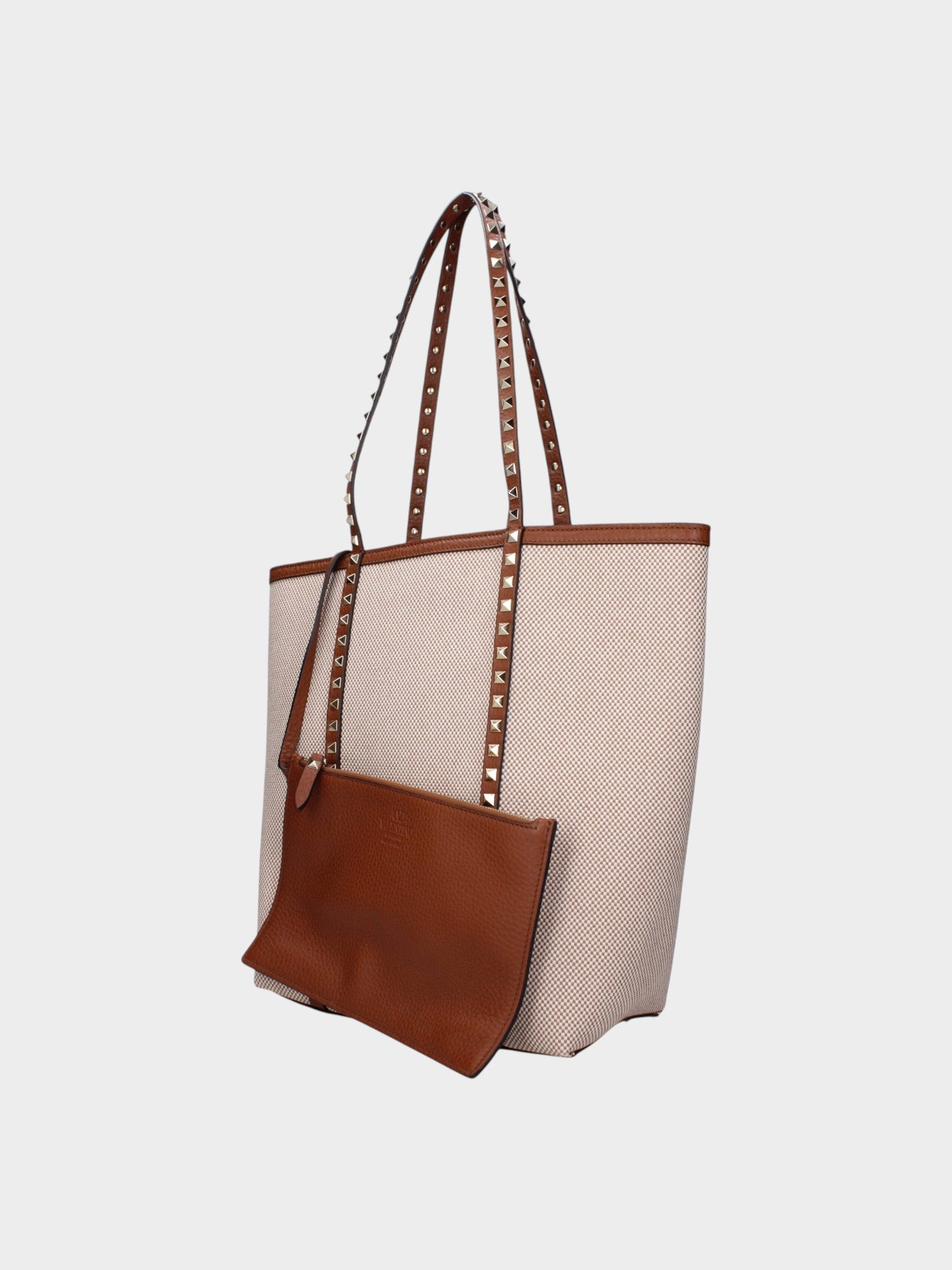Valentino Garavani Beige Fabric Shoulder Bag-thumbmail-2