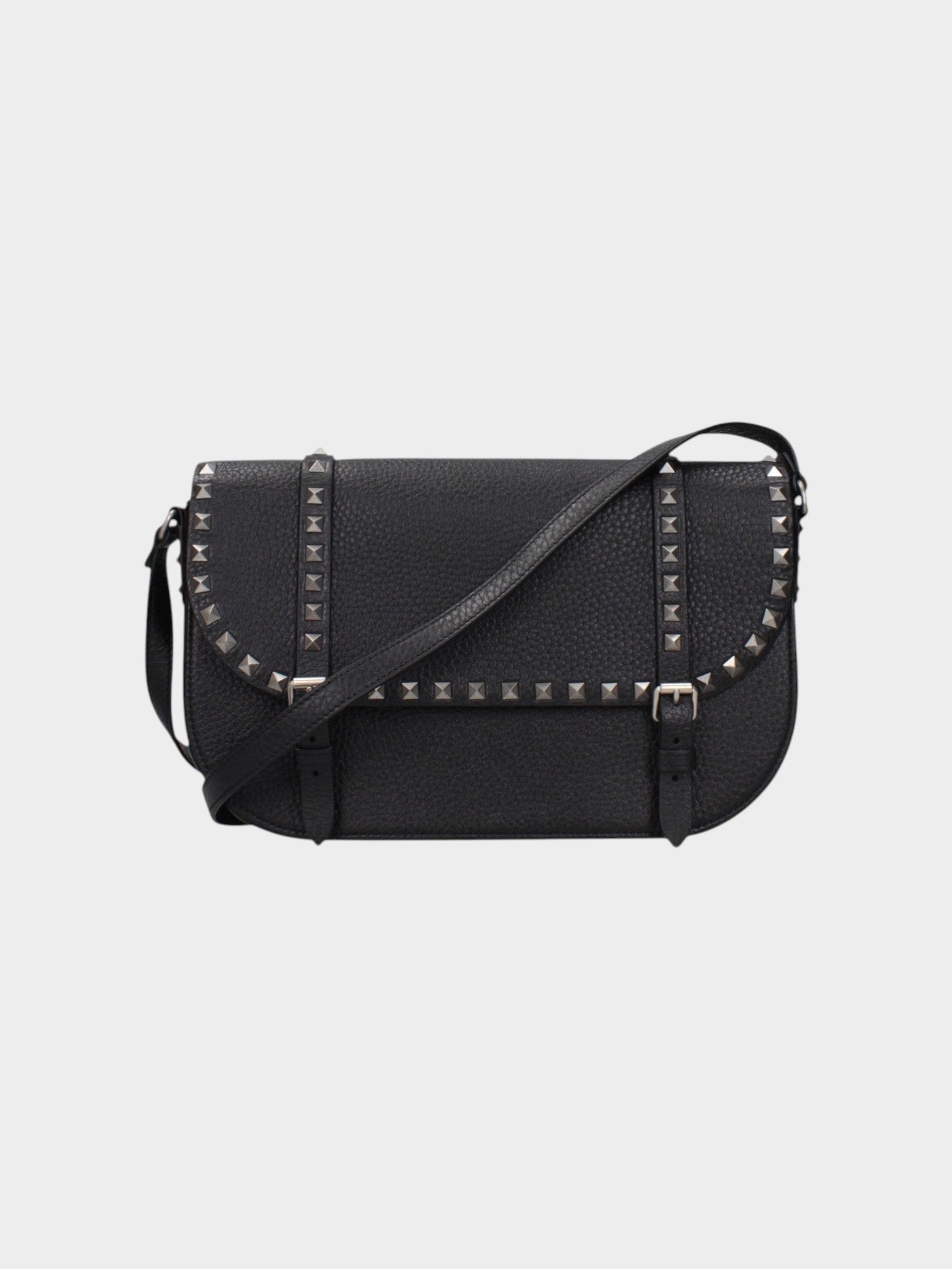 Valentino Garavani Black Leather Crossbody Bag