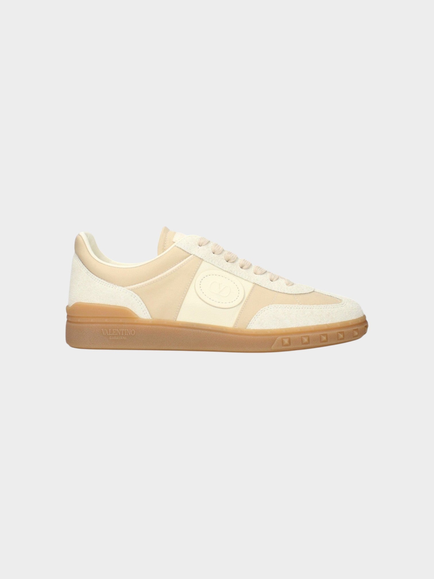 Valentino Garavani Beige Fabric Low Top Sneakers