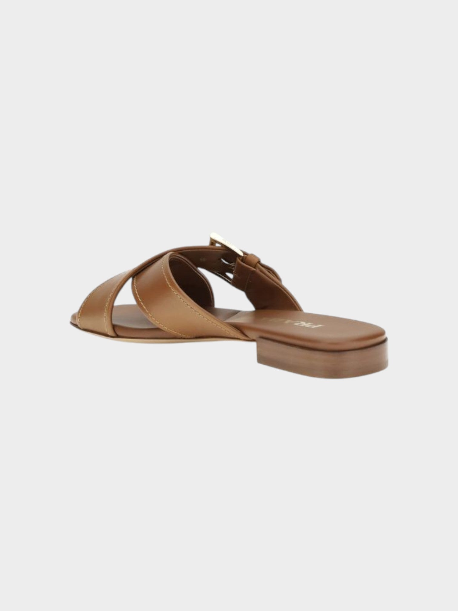 Prada Brown Calf Leather Bos Taurus Sandals-thumbmail-3