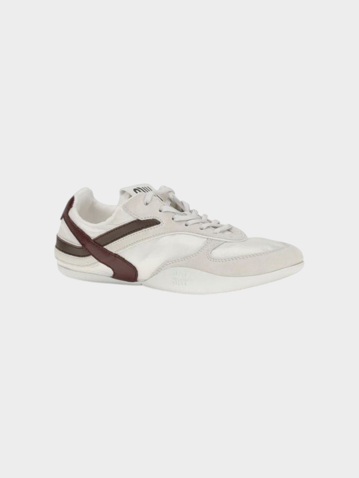 Miu Miu White Calf Leather Bos Taurus Athletic Sneakers-thumbmail-2