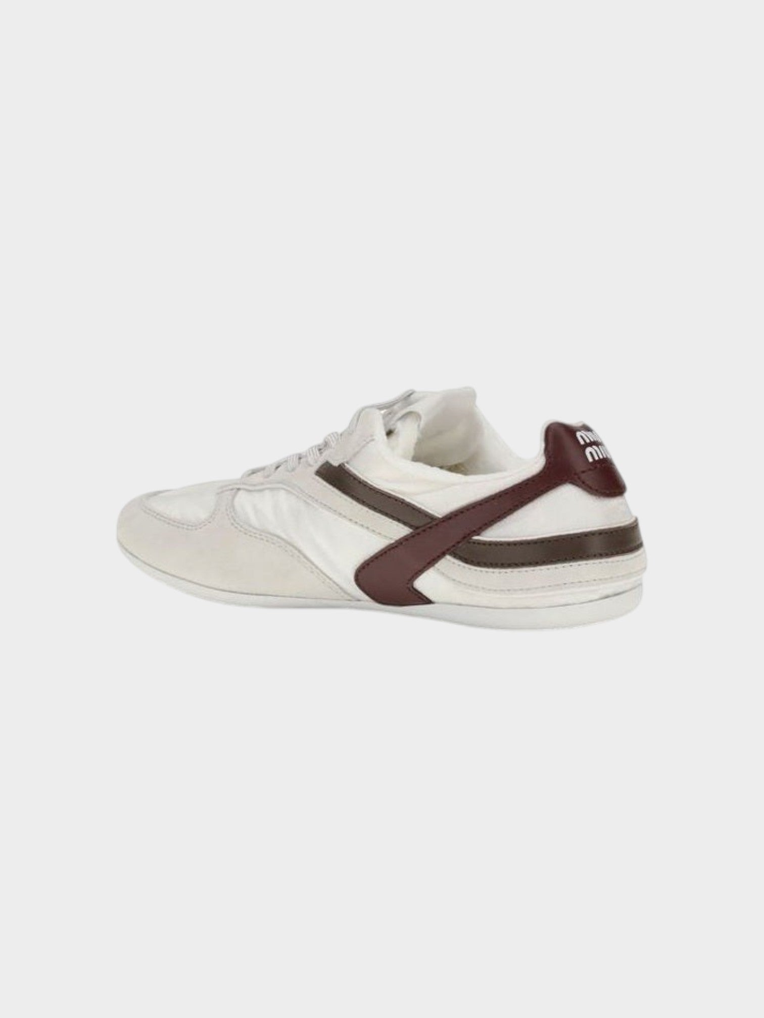 Miu Miu White Calf Leather Bos Taurus Athletic Sneakers-thumbmail-3