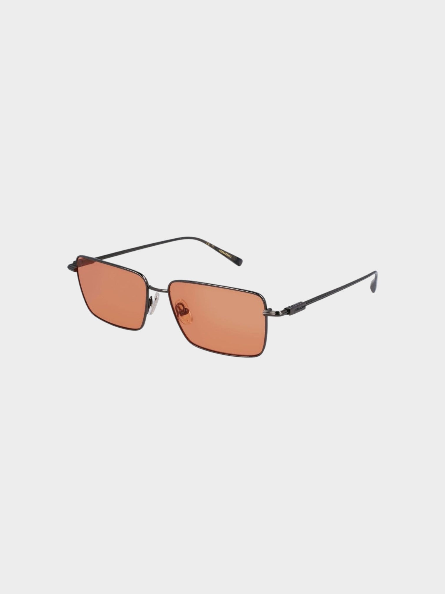 Ferragamo Gray Metal Sunglasses