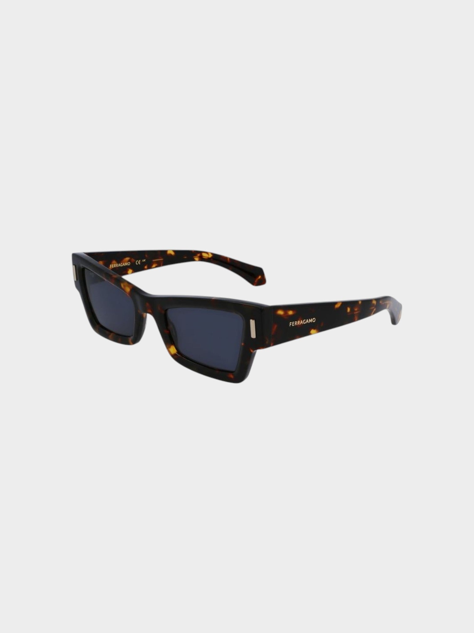 Ferragamo Brown Acetate Sunglasses