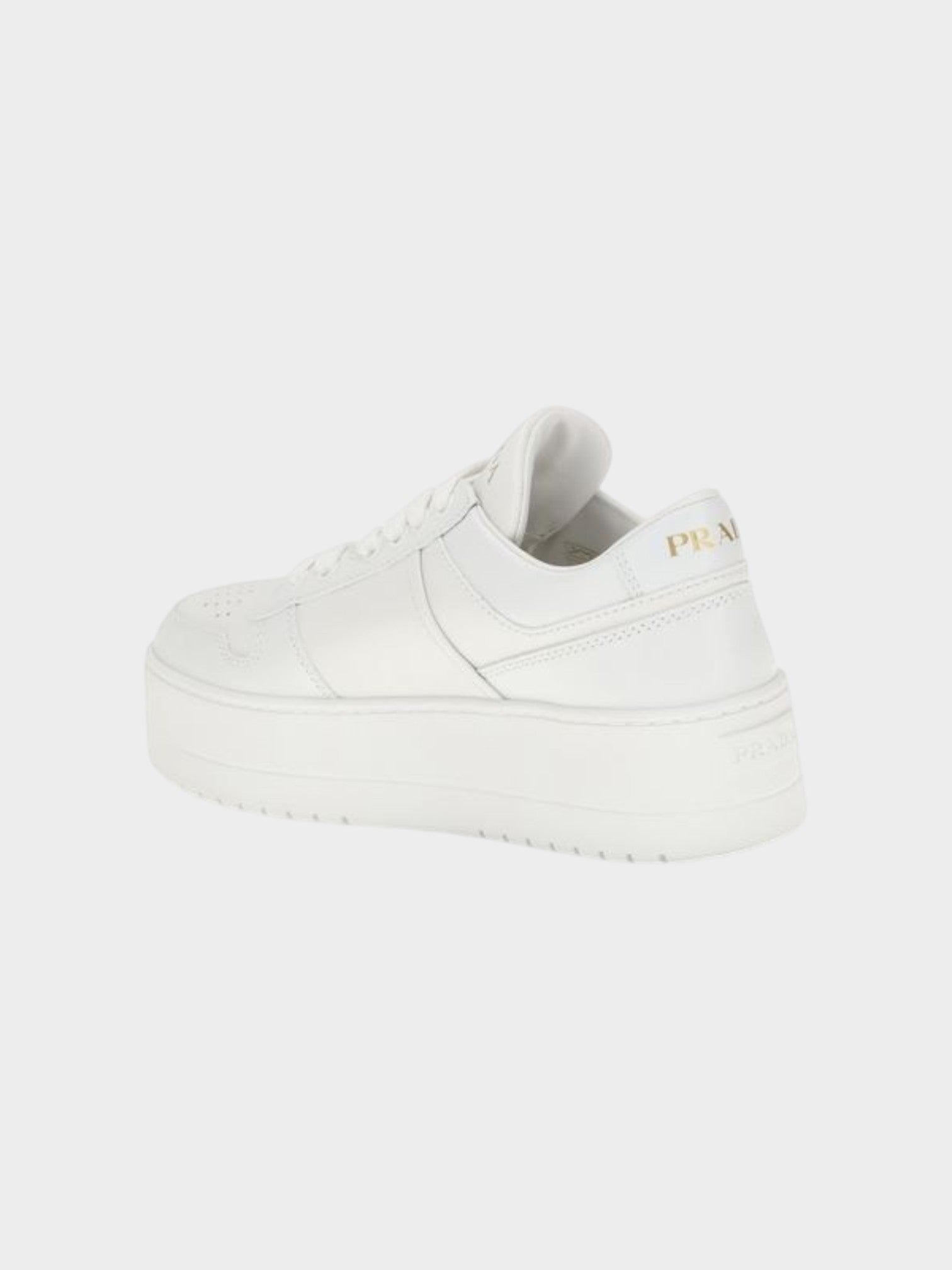 Prada White Calf Leather Bos Taurus Platform Sneakers-thumbmail-3