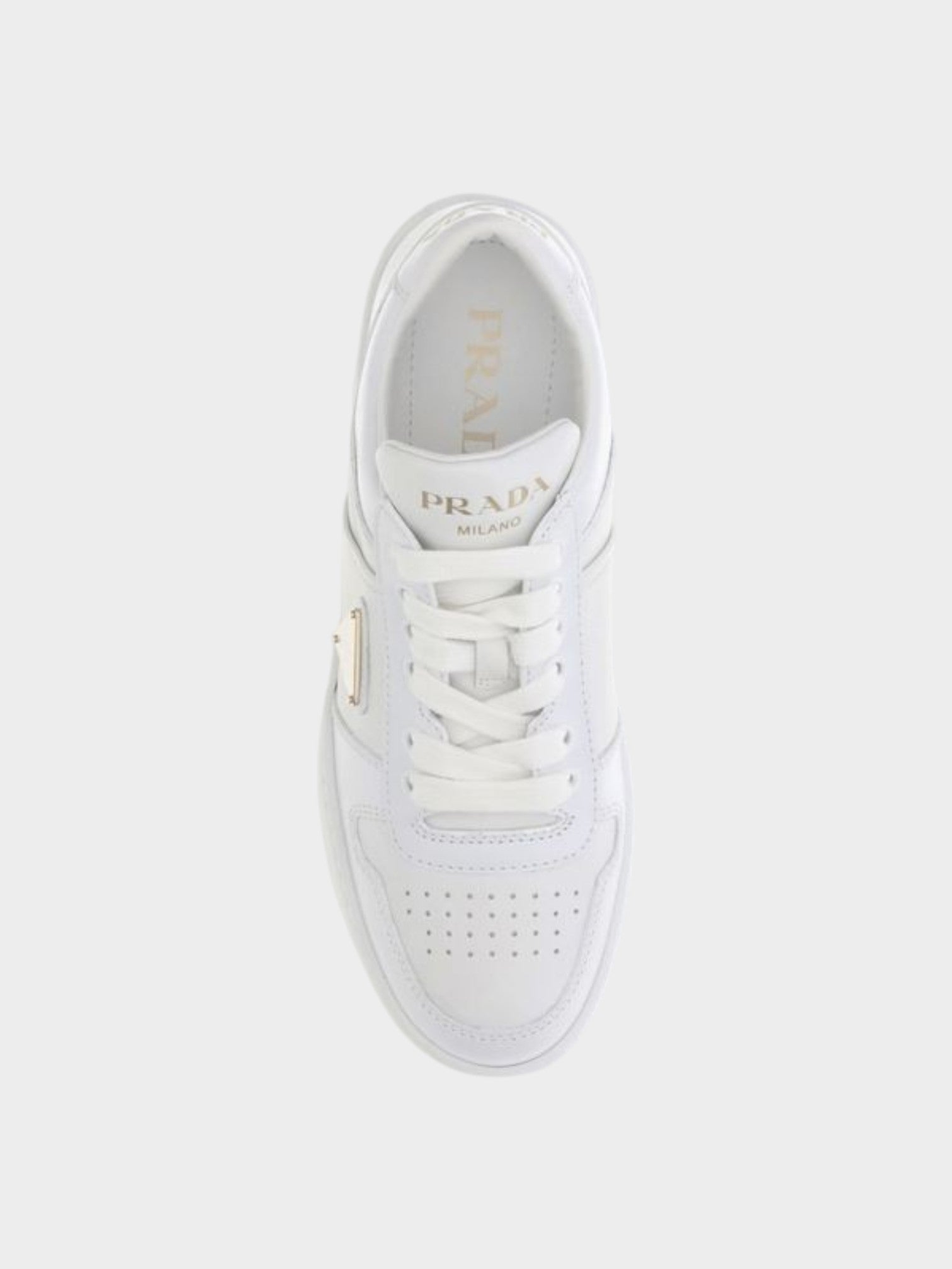 Prada White Calf Leather Bos Taurus Platform Sneakers-thumbmail-4
