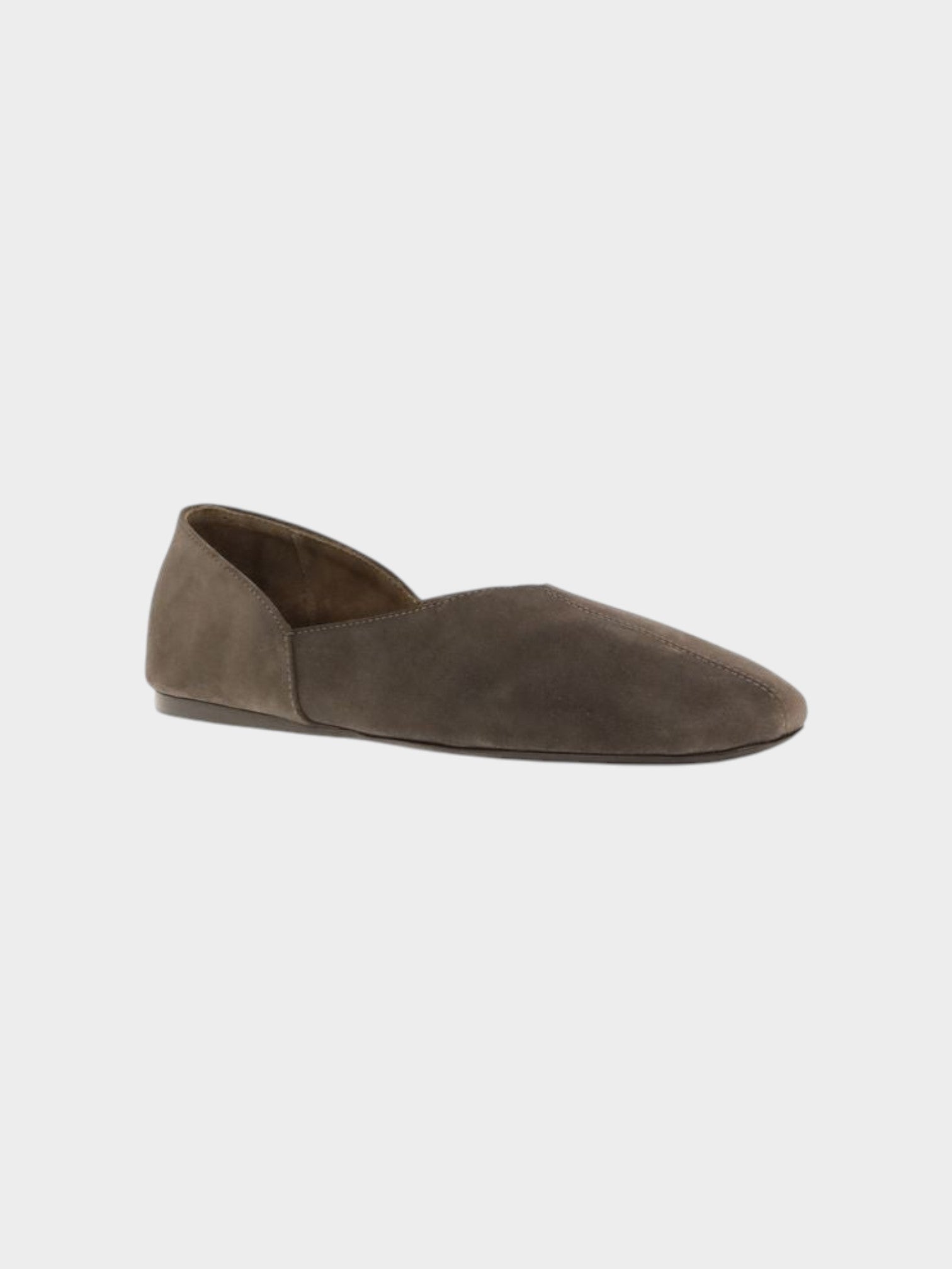 Khaite Brown Calf Leather Bos Taurus Ballet Flats-thumbmail-2