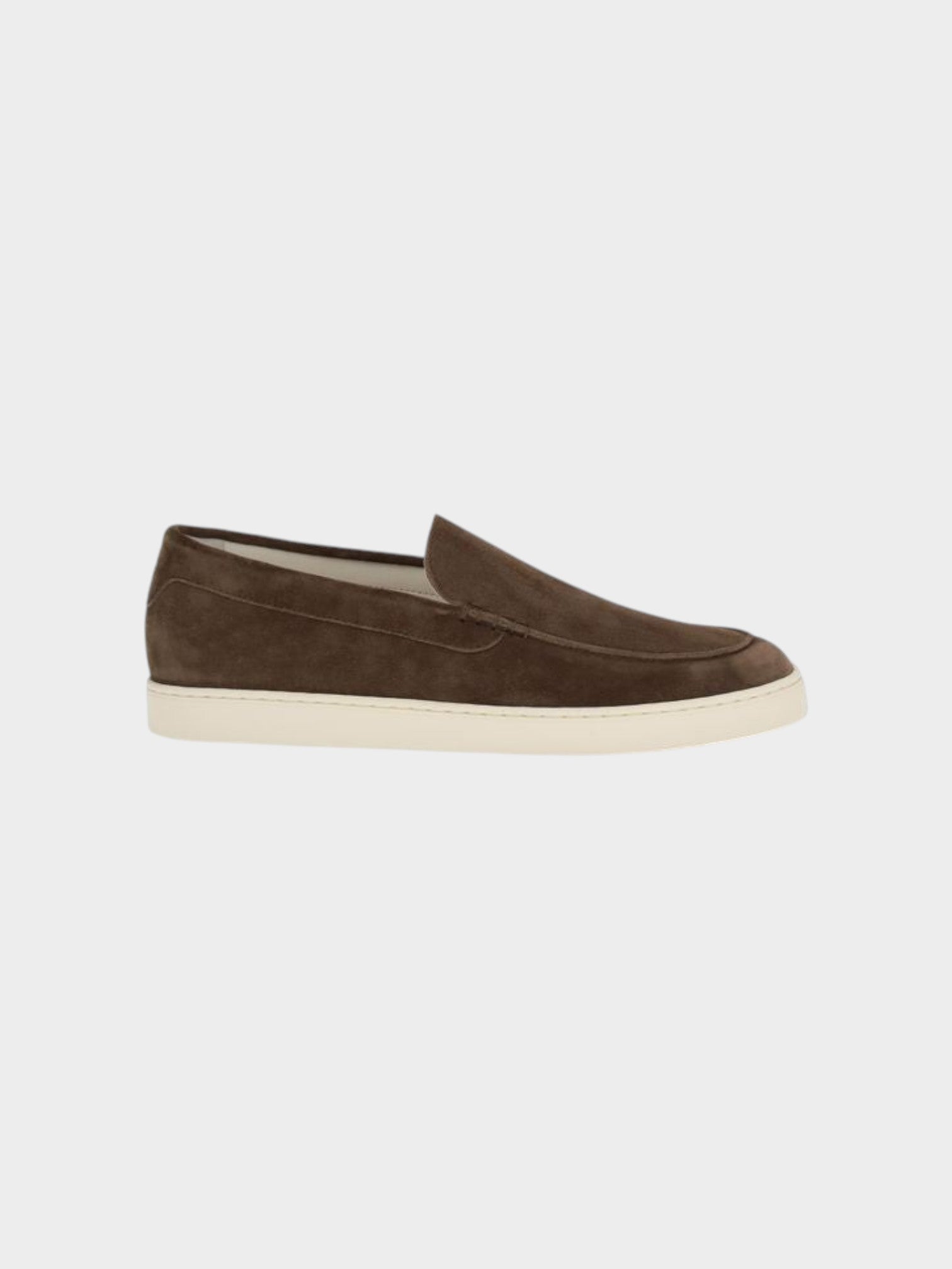 Brunello Cucinelli Brown Calf Leather Bos Taurus Slip-On Loafers