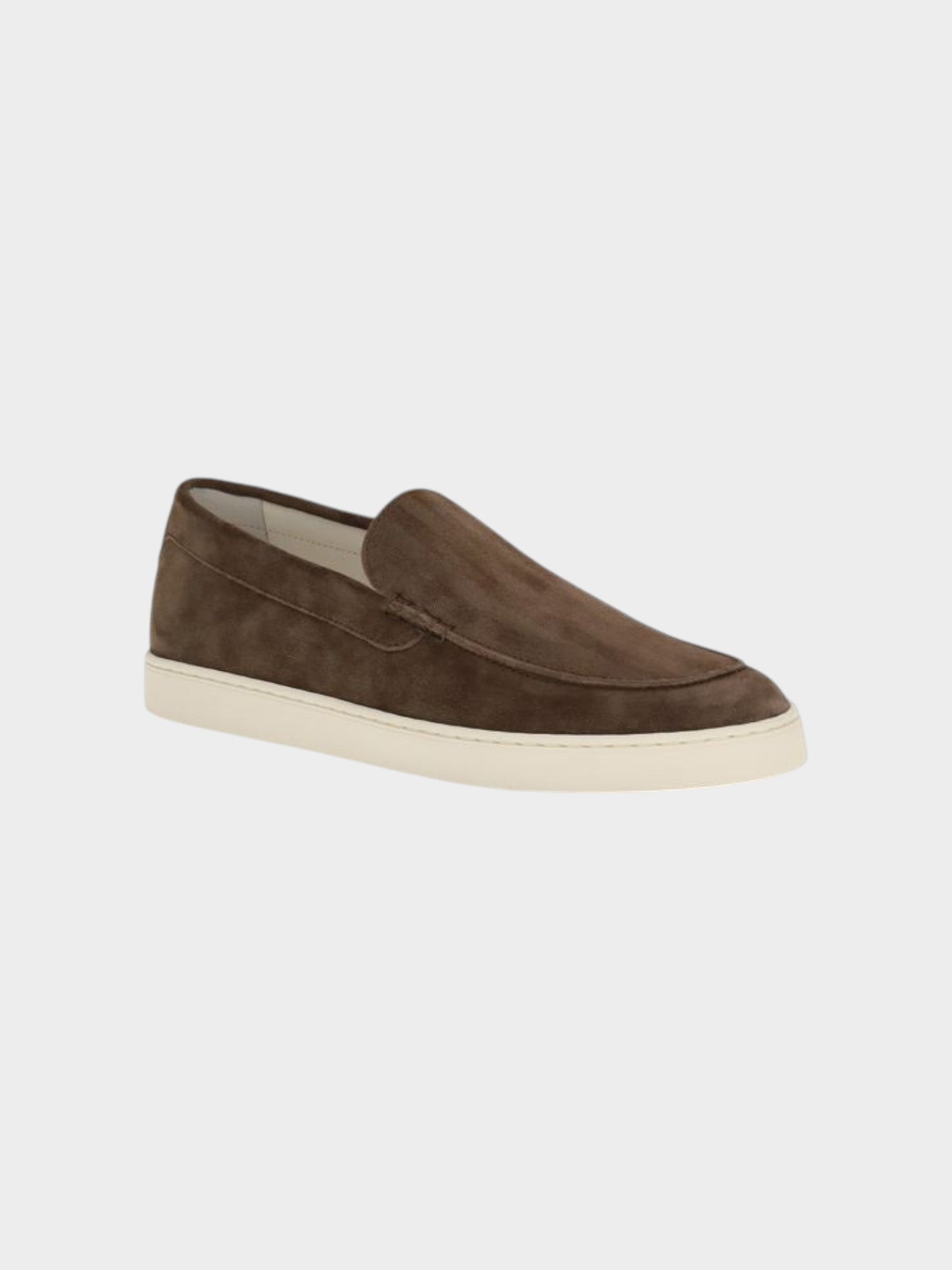 Brunello Cucinelli Brown Calf Leather Bos Taurus Slip-On Loafers-thumbmail-2