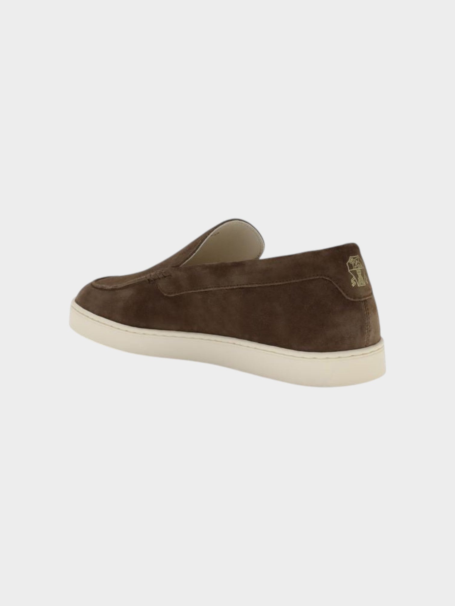 Brunello Cucinelli Brown Calf Leather Bos Taurus Slip-On Loafers-thumbmail-3