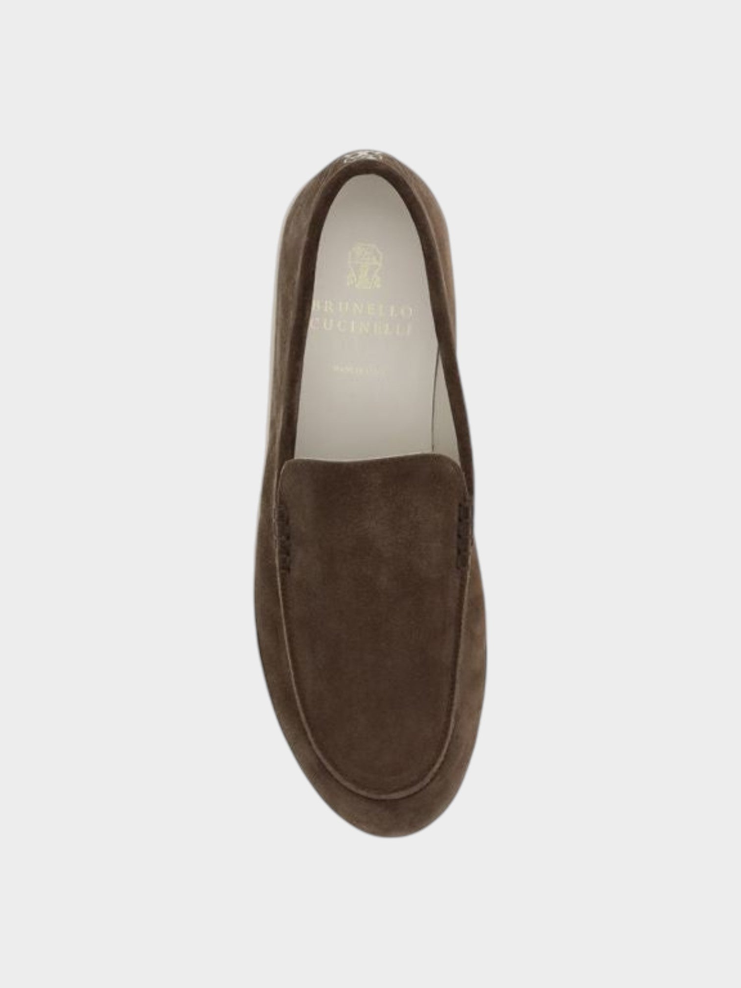 Brunello Cucinelli Brown Calf Leather Bos Taurus Slip-On Loafers-thumbmail-4