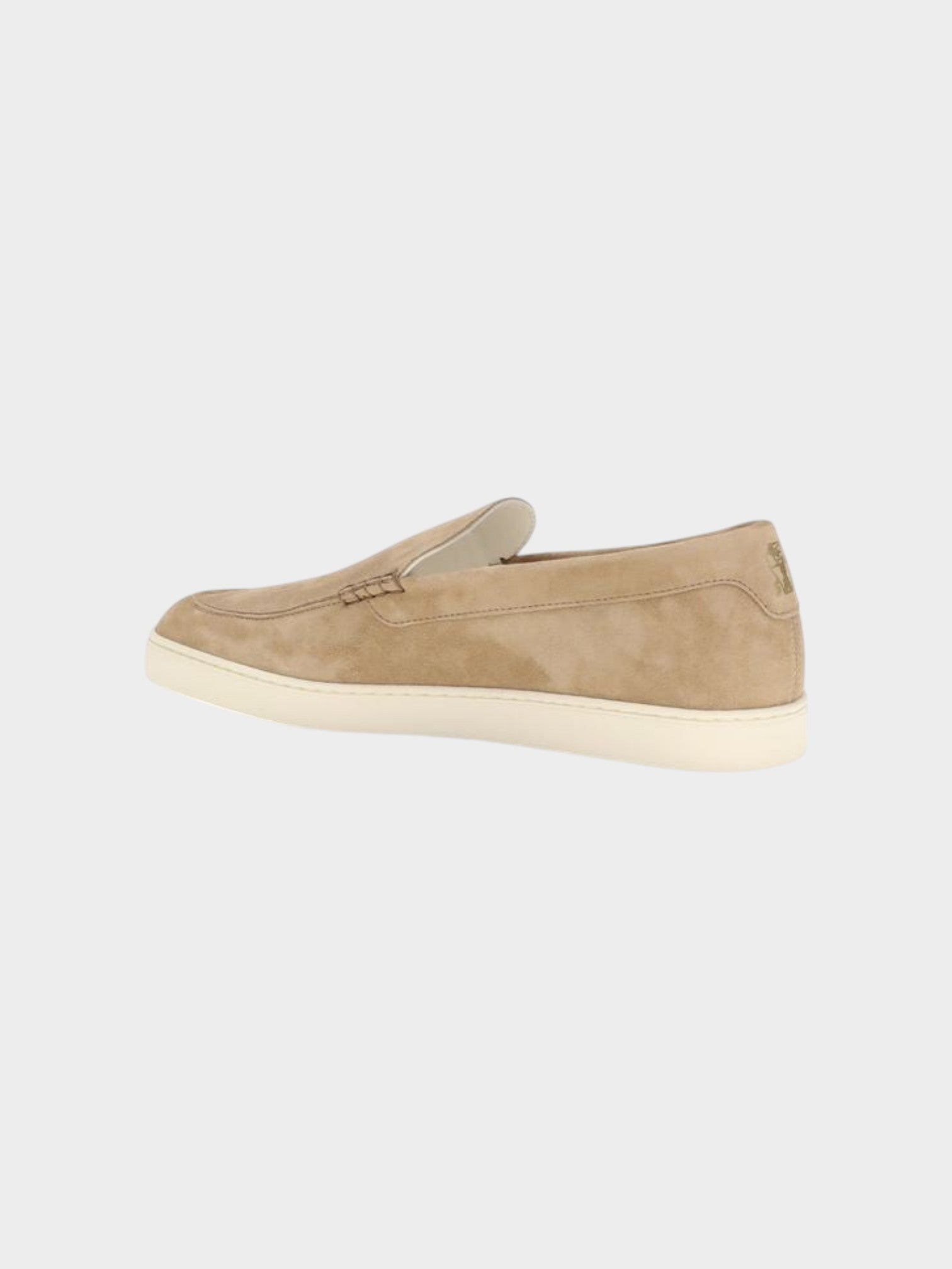 Brunello Cucinelli Beige Calf Leather Bos Taurus Slip-On Loafers-thumbmail-3