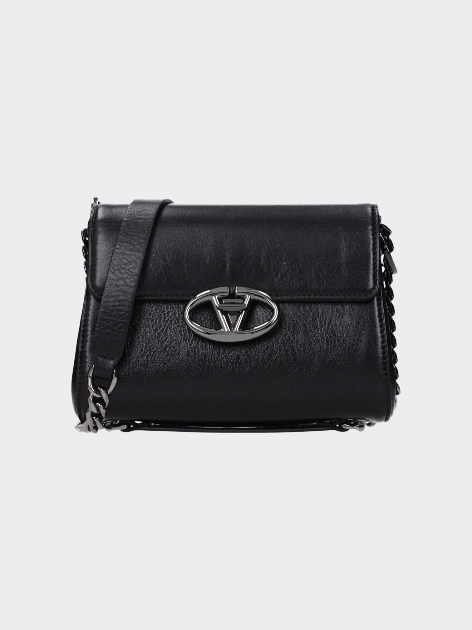 Valentino Garavani Black Leather Crossbody Bag