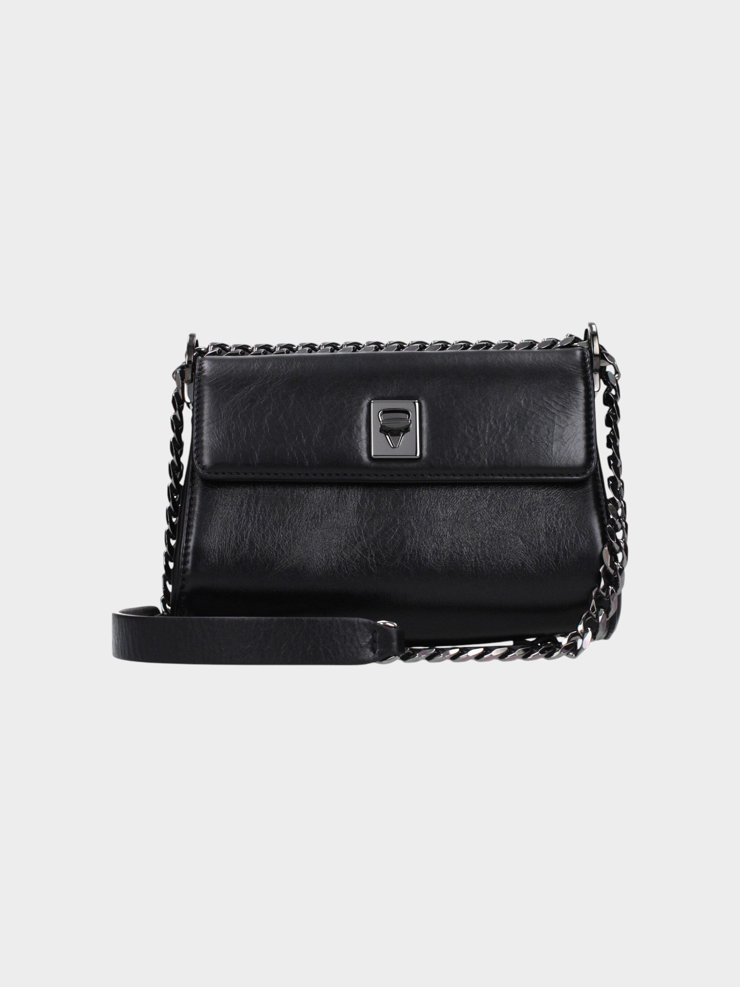 Valentino Garavani Black Leather Crossbody Bag-thumbmail-3