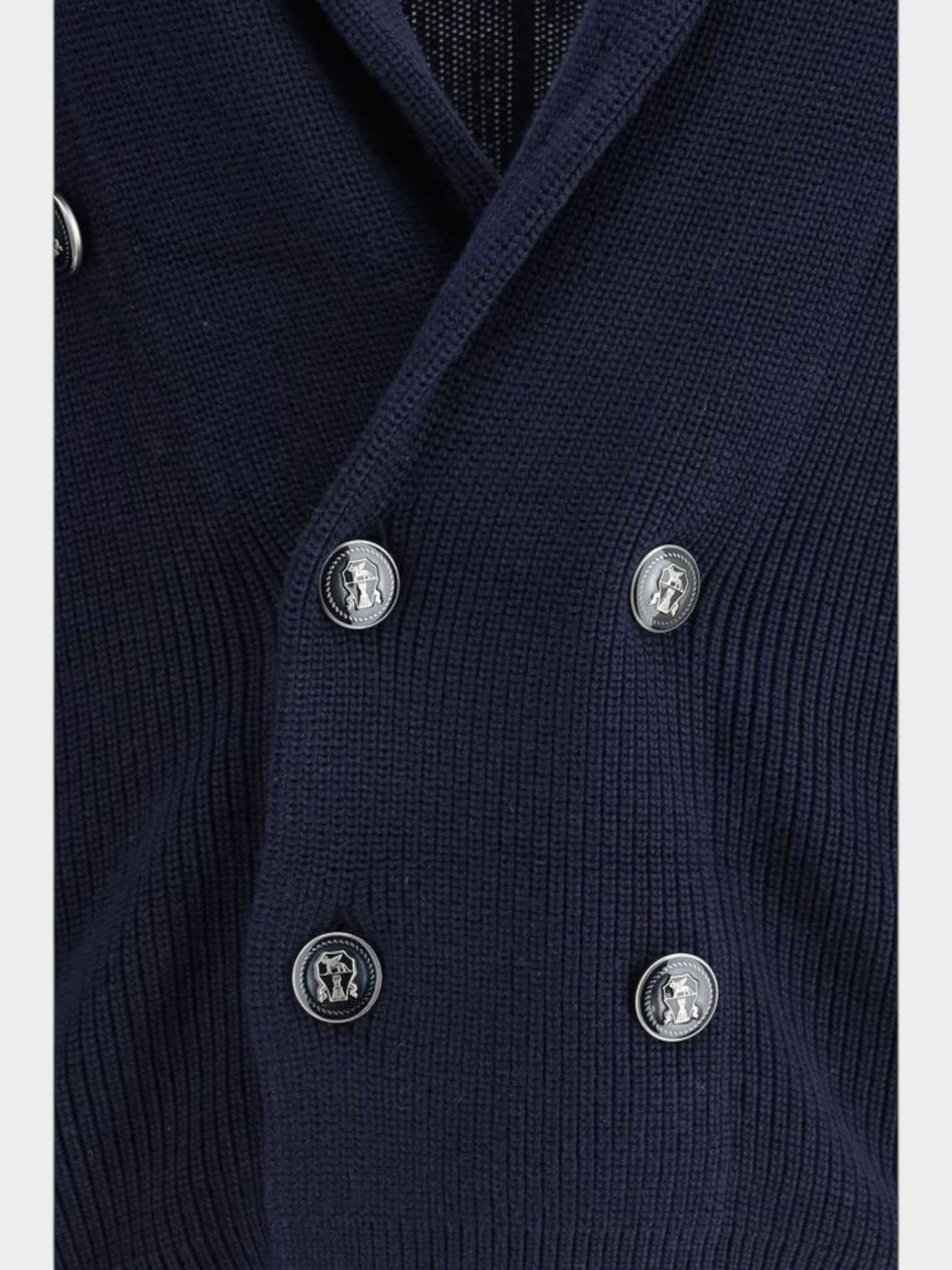 Brunello Cucinelli Blue Cotton Cardigan-thumbmail-3