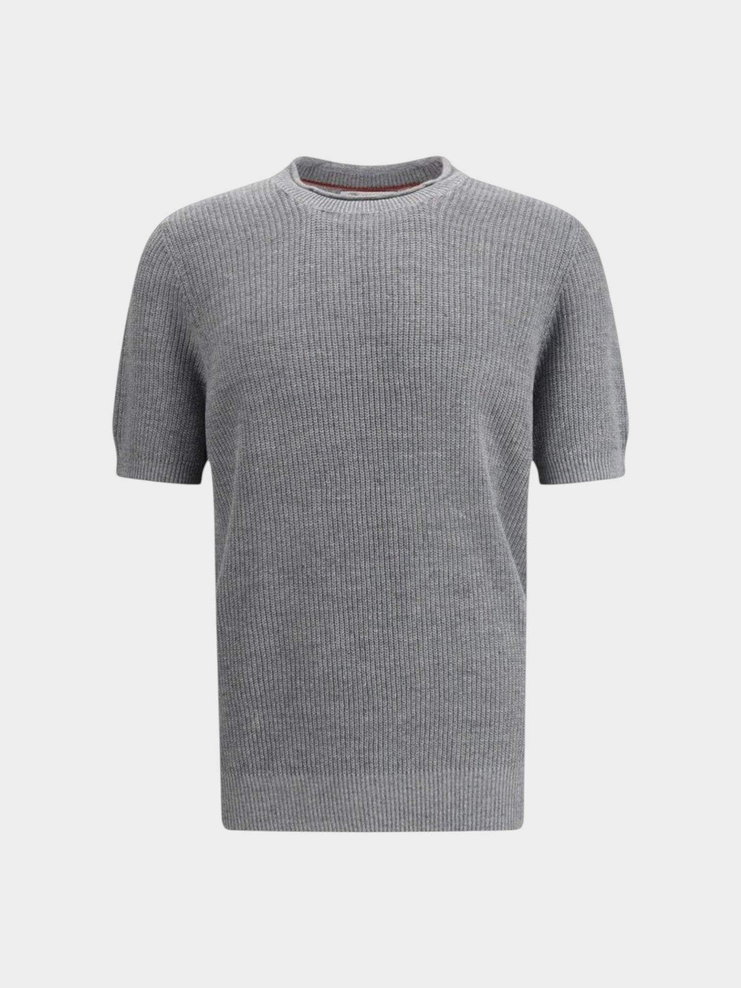 Brunello Cucinelli Gray Linen T-Shirt