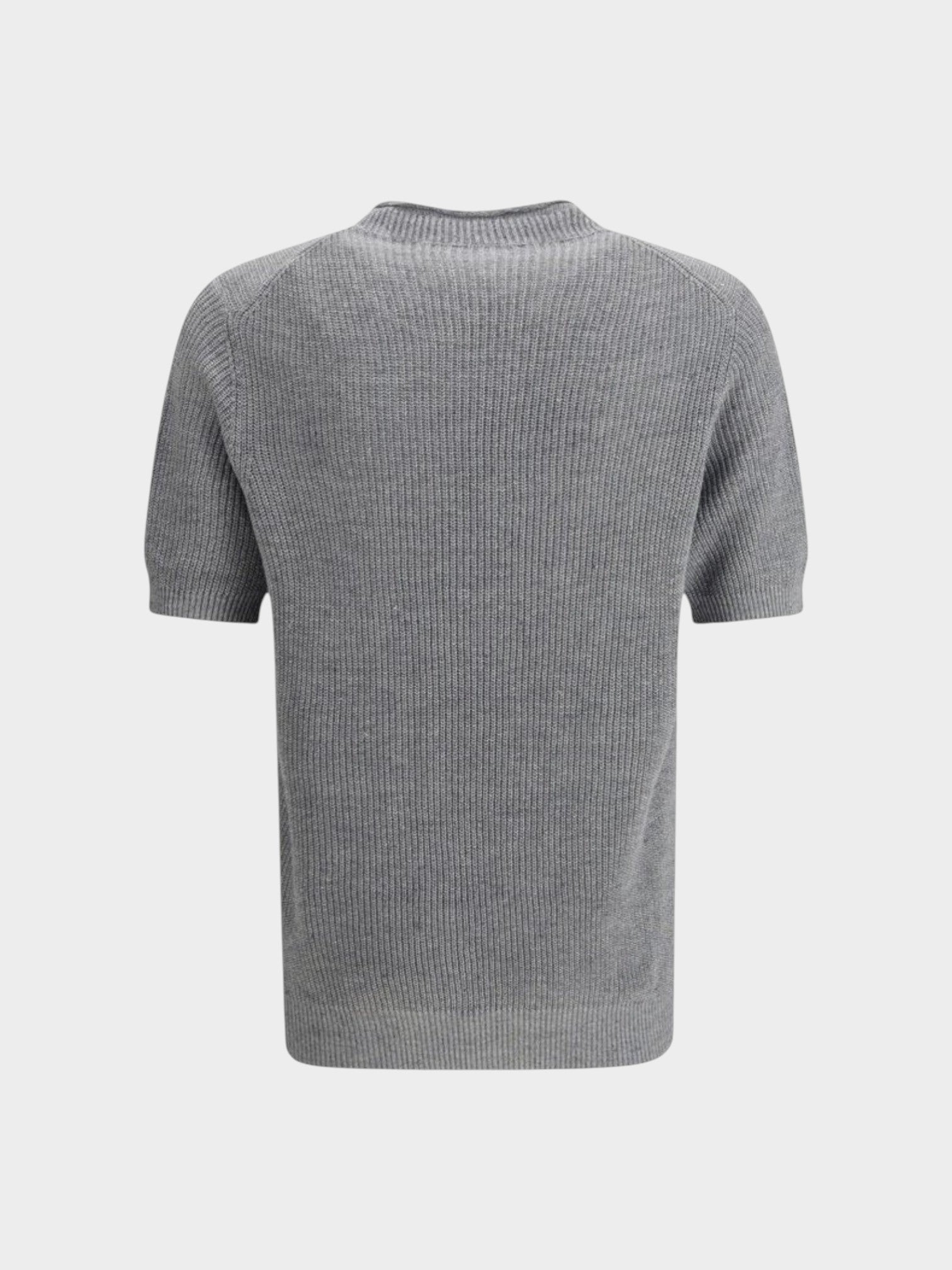 Brunello Cucinelli Gray Linen T-Shirt-thumbmail-2
