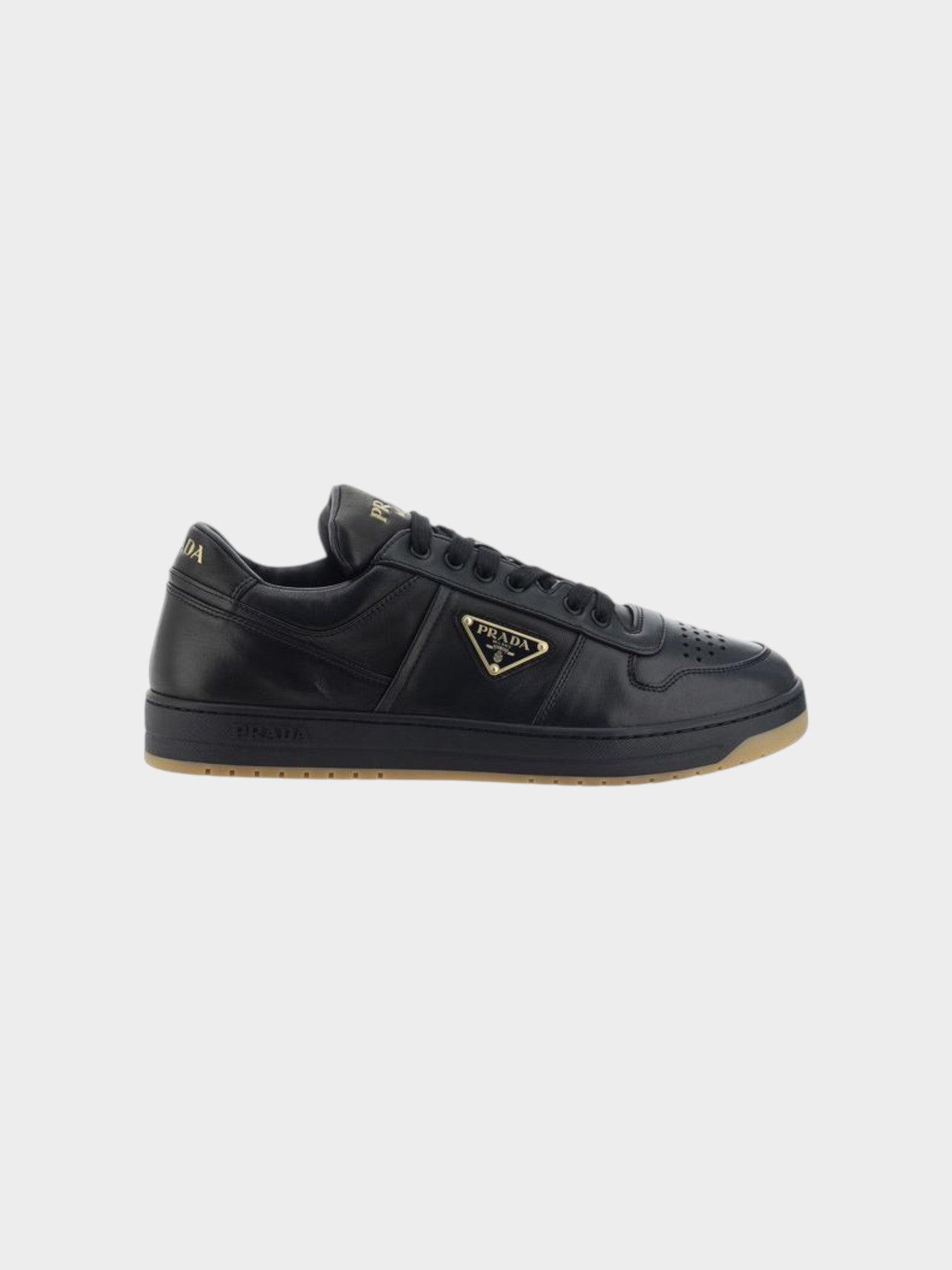 Prada Black Lamb Ovis Aries Aries Low Top Sneakers