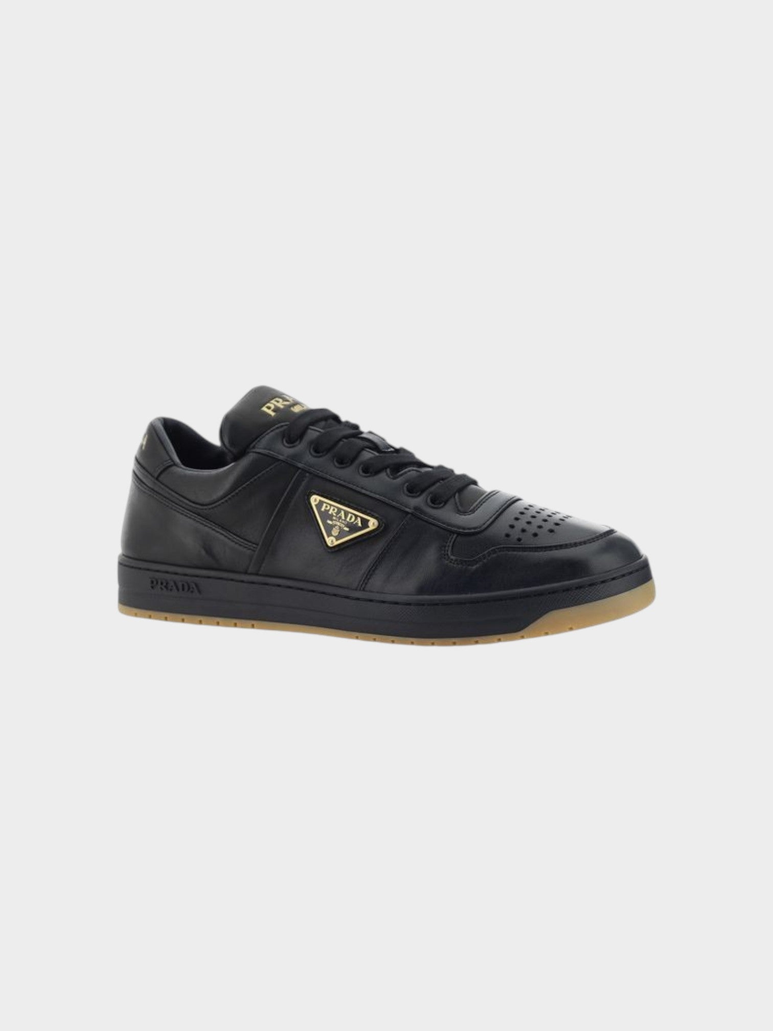 Prada Black Lamb Ovis Aries Aries Low Top Sneakers-thumbmail-2