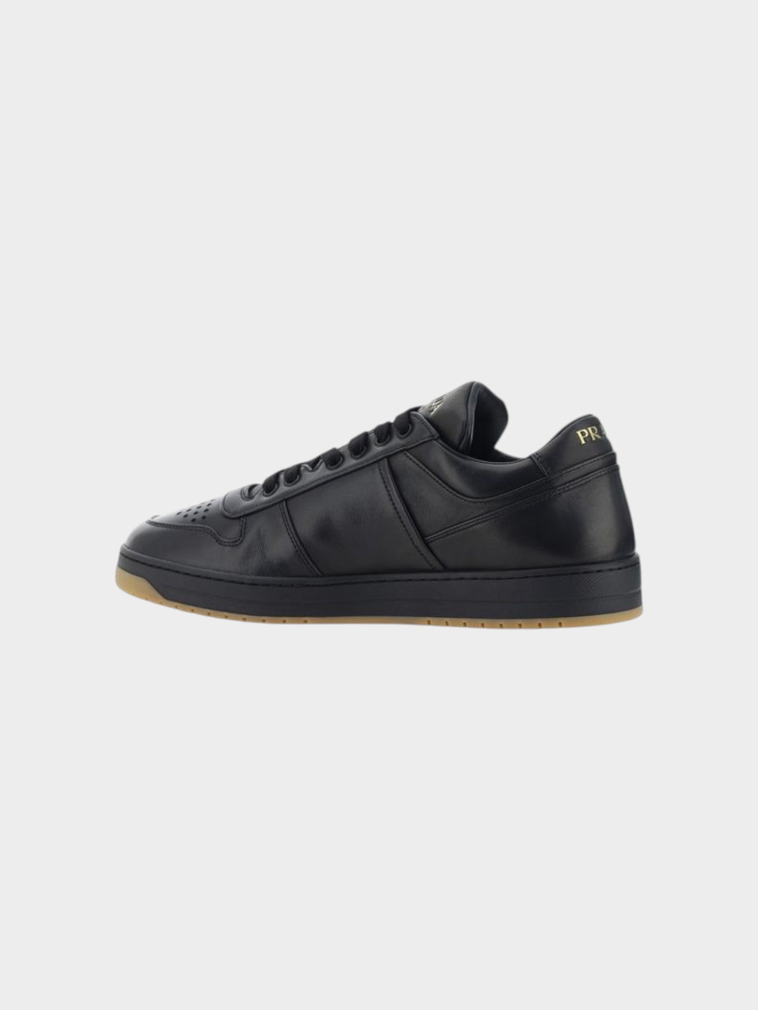 Prada Black Lamb Ovis Aries Aries Low Top Sneakers-thumbmail-3