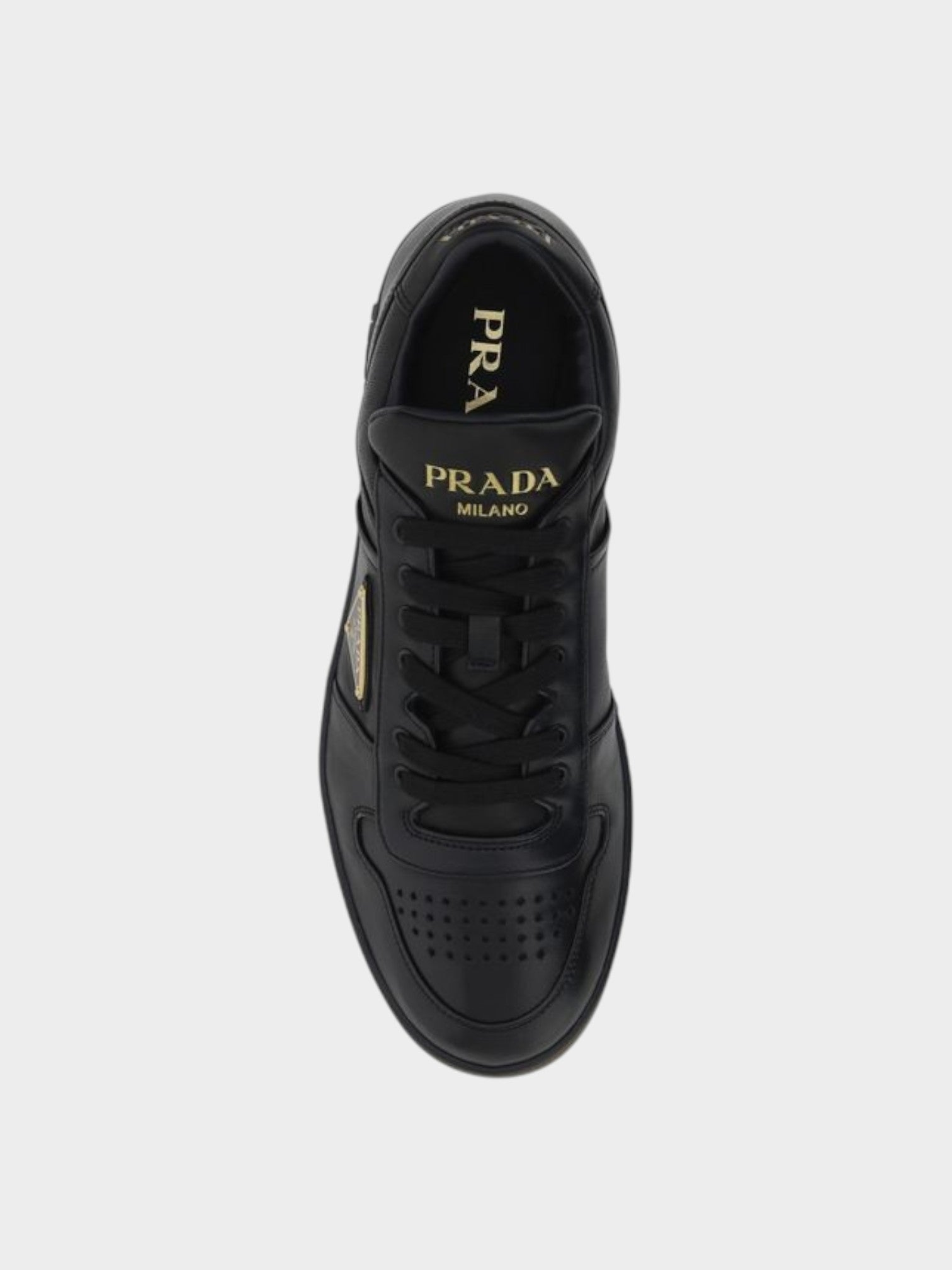 Prada Black Lamb Ovis Aries Aries Low Top Sneakers-thumbmail-4