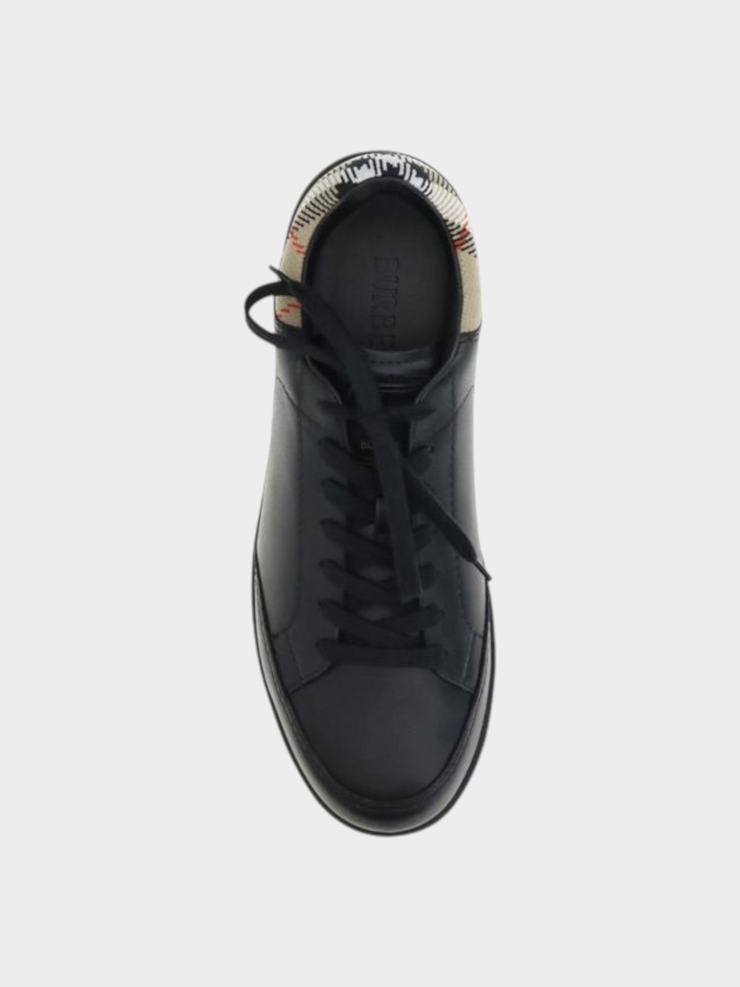 Burberry Black Calf Leather Bos Taurus Low Top Sneakers-thumbmail-4