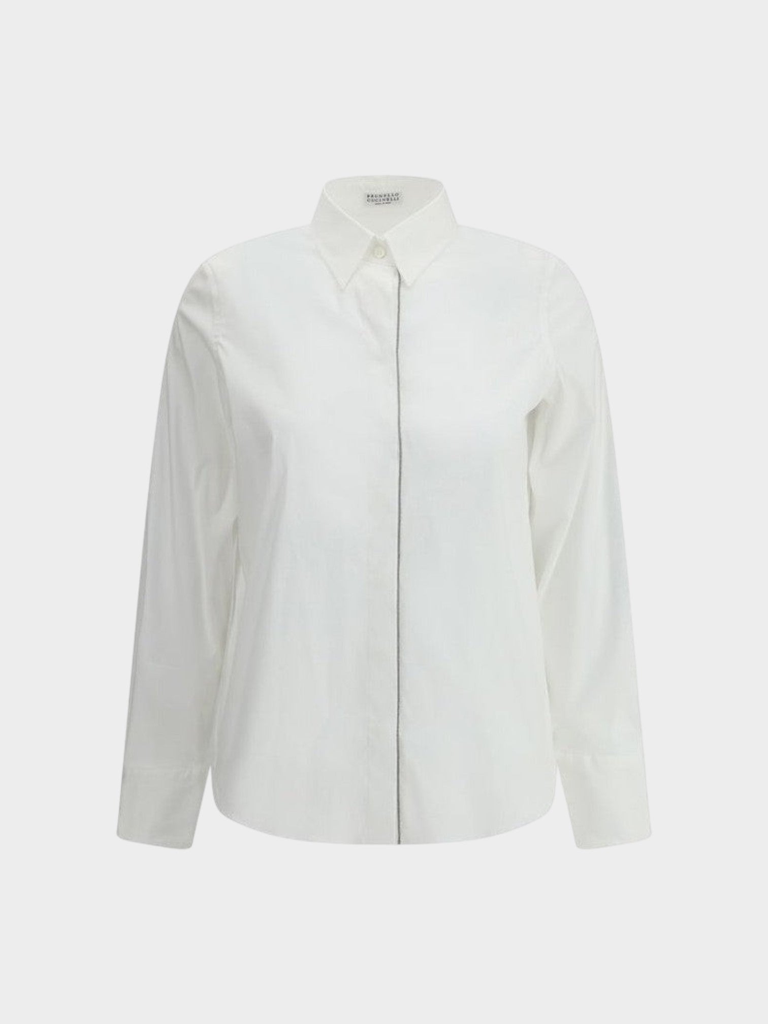 Brunello Cucinelli White Cotton Dress Shirt