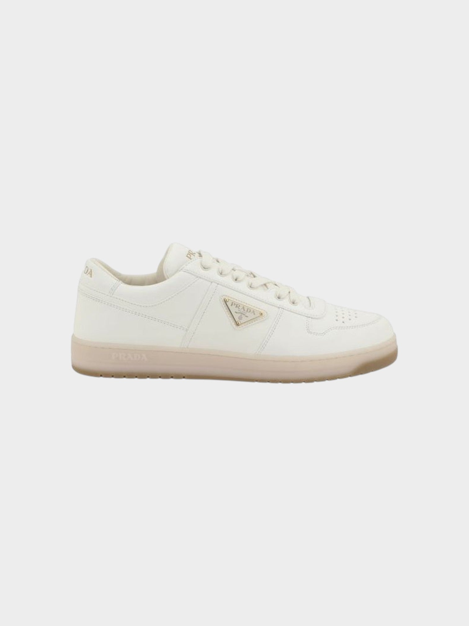 Prada White Lamb Ovis Aries Aries Low Top Sneakers