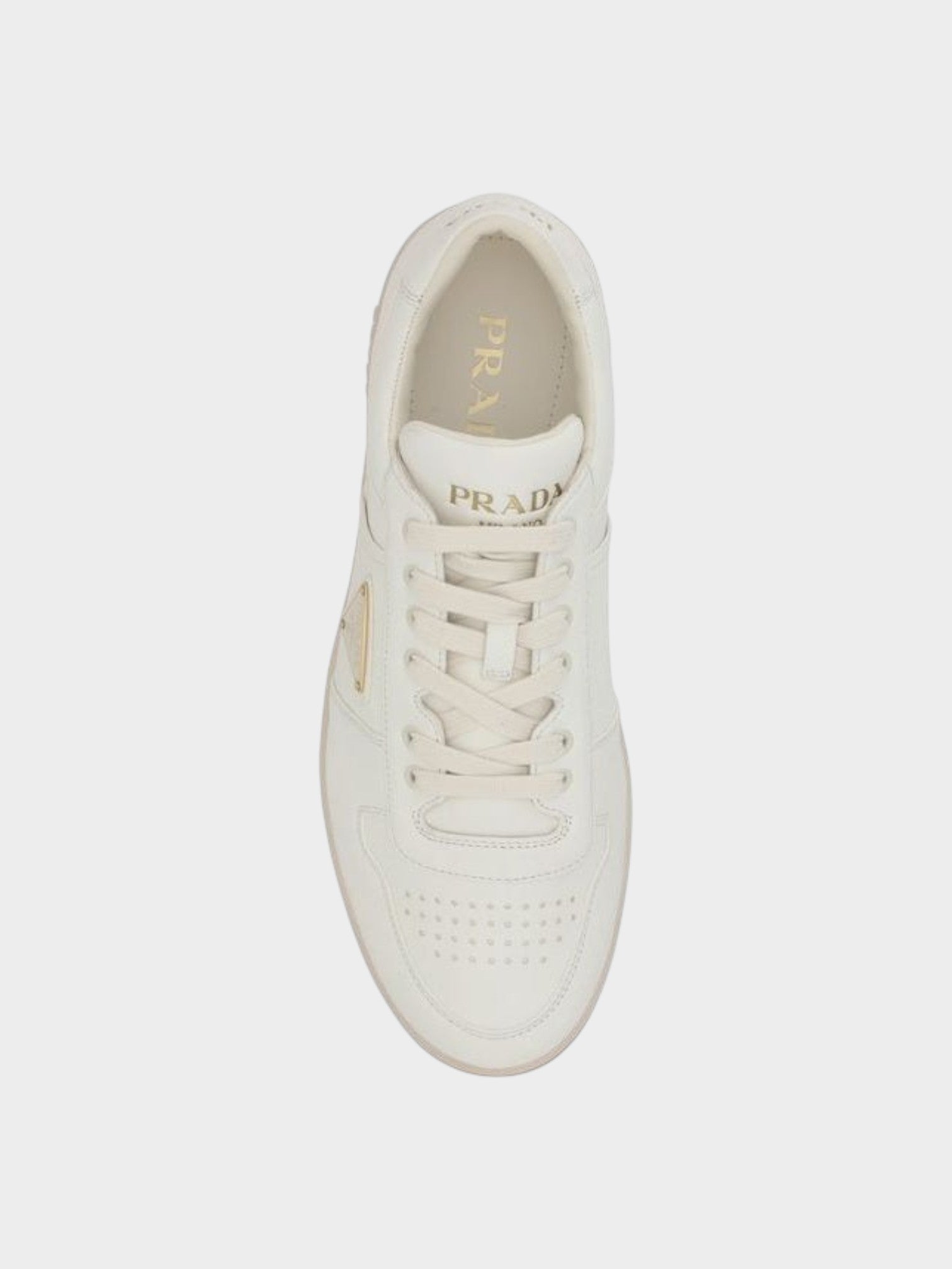 Prada White Lamb Ovis Aries Aries Low Top Sneakers-thumbmail-4