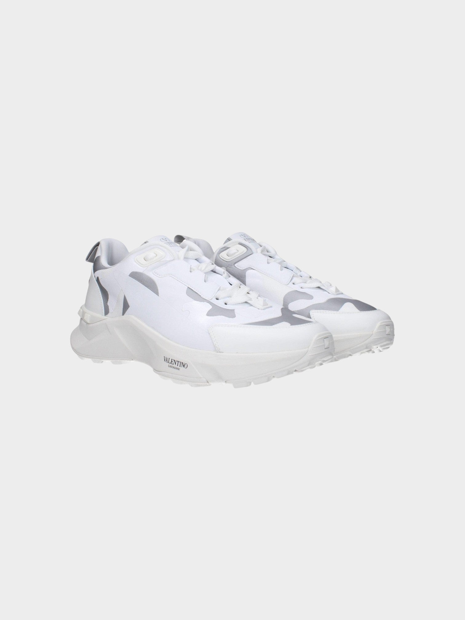 Valentino Garavani Blue Fabric Athletic Sneakers-thumbmail-2