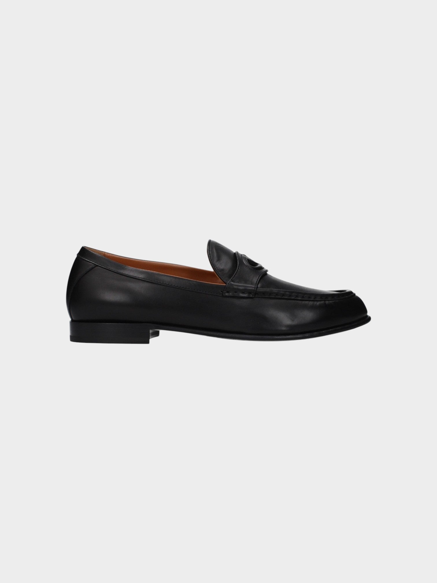 Valentino Garavani Black Leather Slip-On Loafers