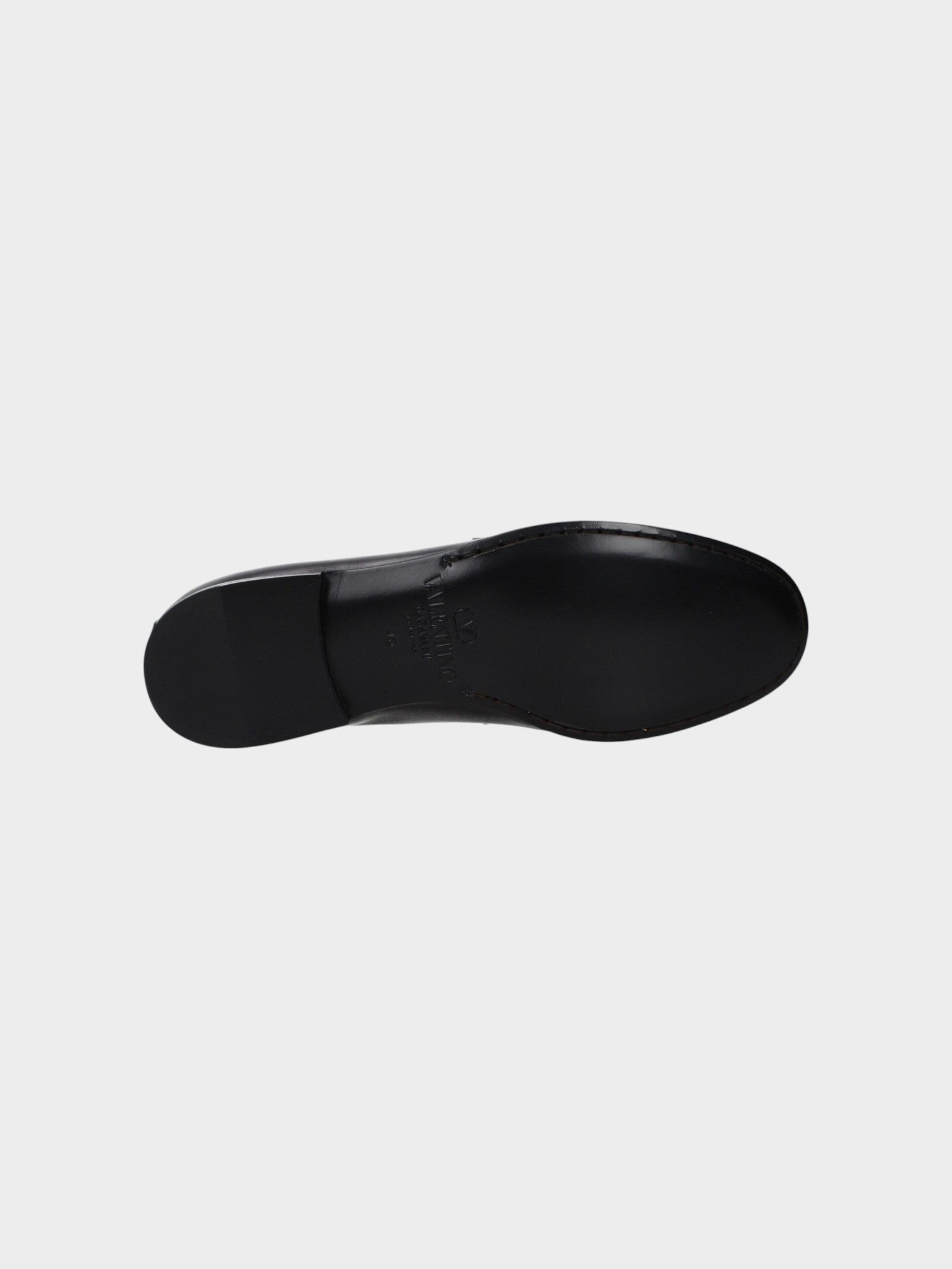 Valentino Garavani Black Leather Slip-On Loafers-thumbmail-5
