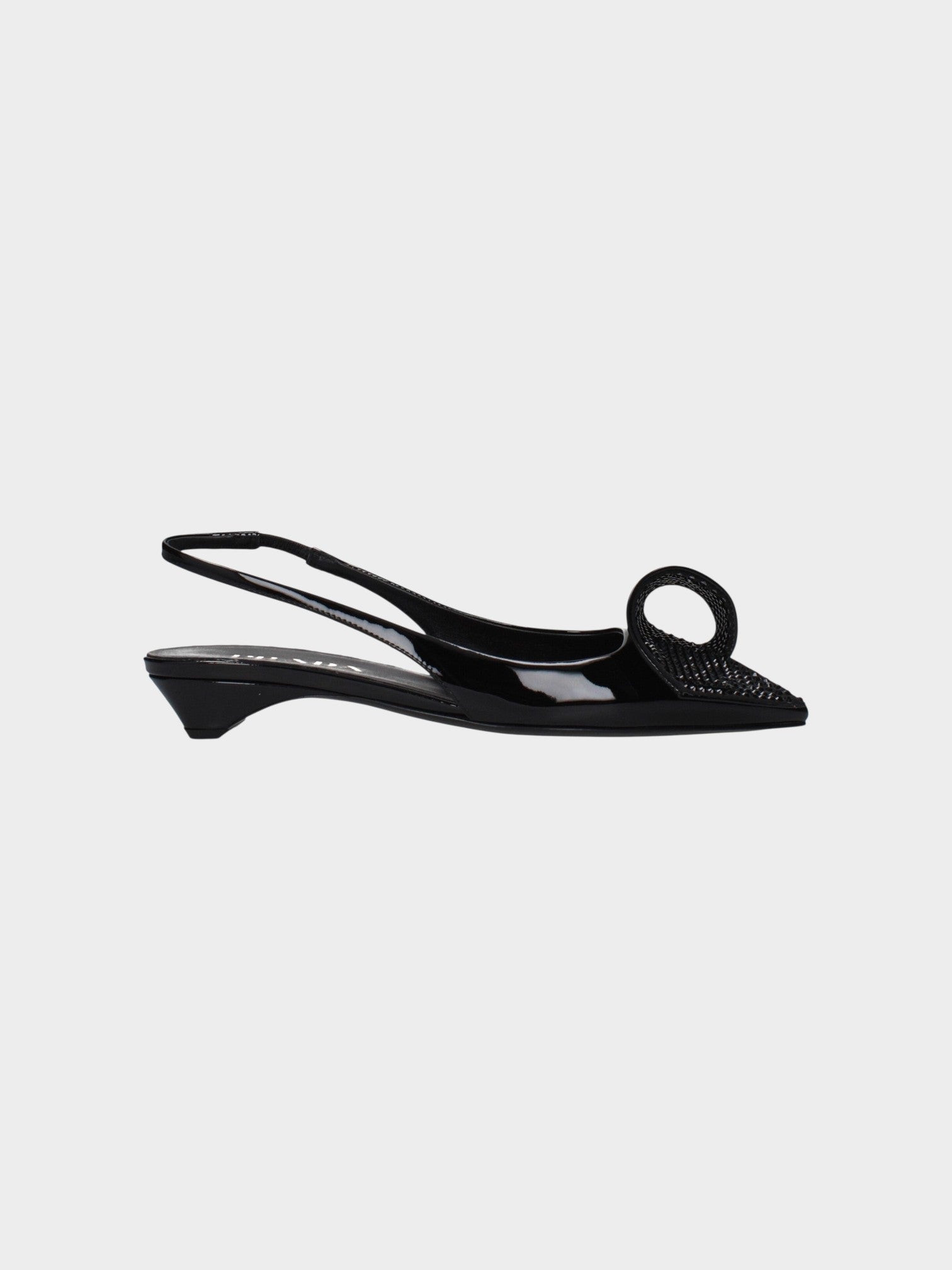 Prada Black Leather Flat Sandals