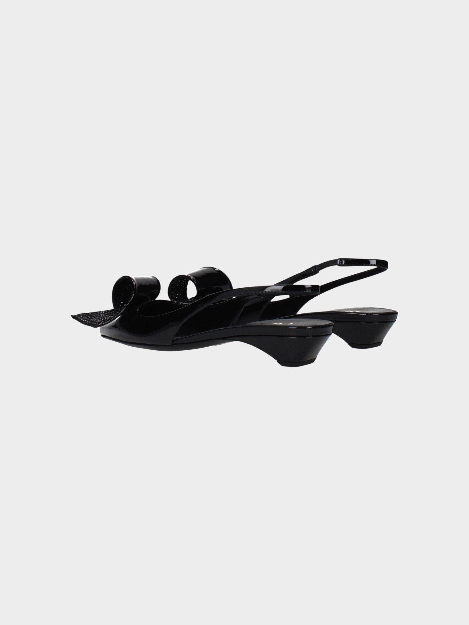 Prada Black Leather Flat Sandals-thumbmail-4