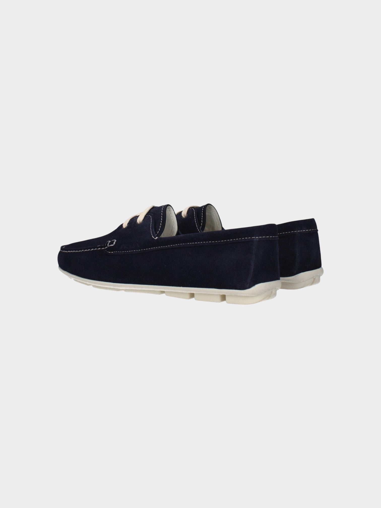 Prada Blue Leather Slip-On Loafers-thumbmail-4