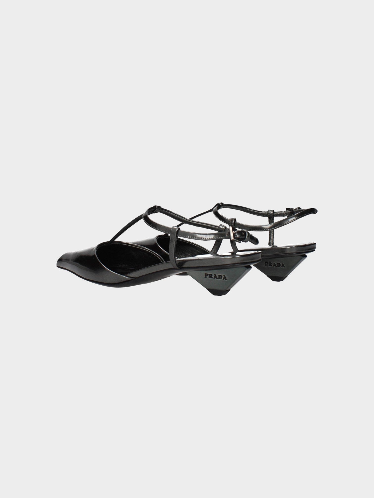 Prada Gray Leather Sandals-thumbmail-4