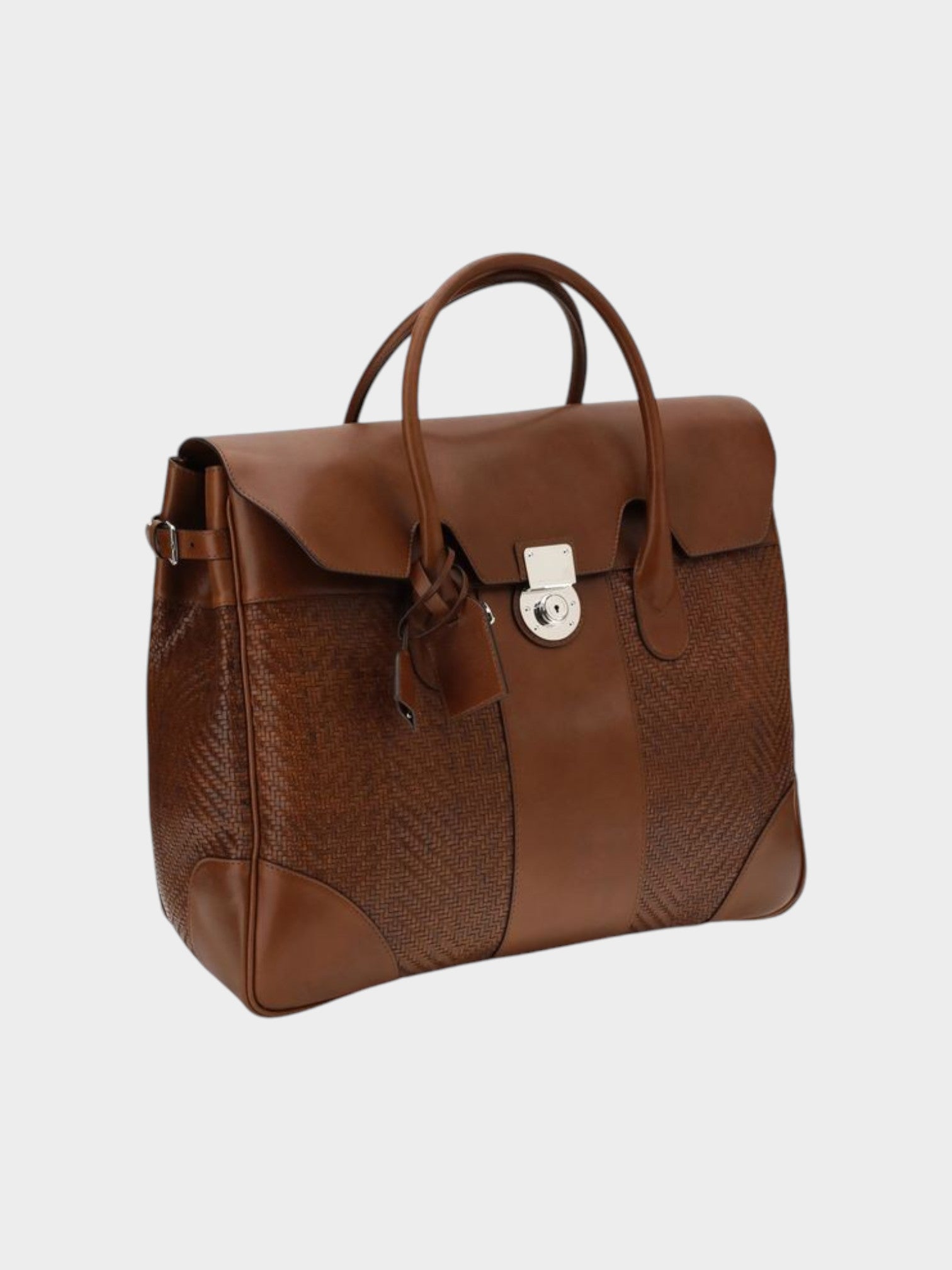 Brunello Cucinelli Brown Calf Leather Bos Taurus Shoulder Bag-thumbmail-2