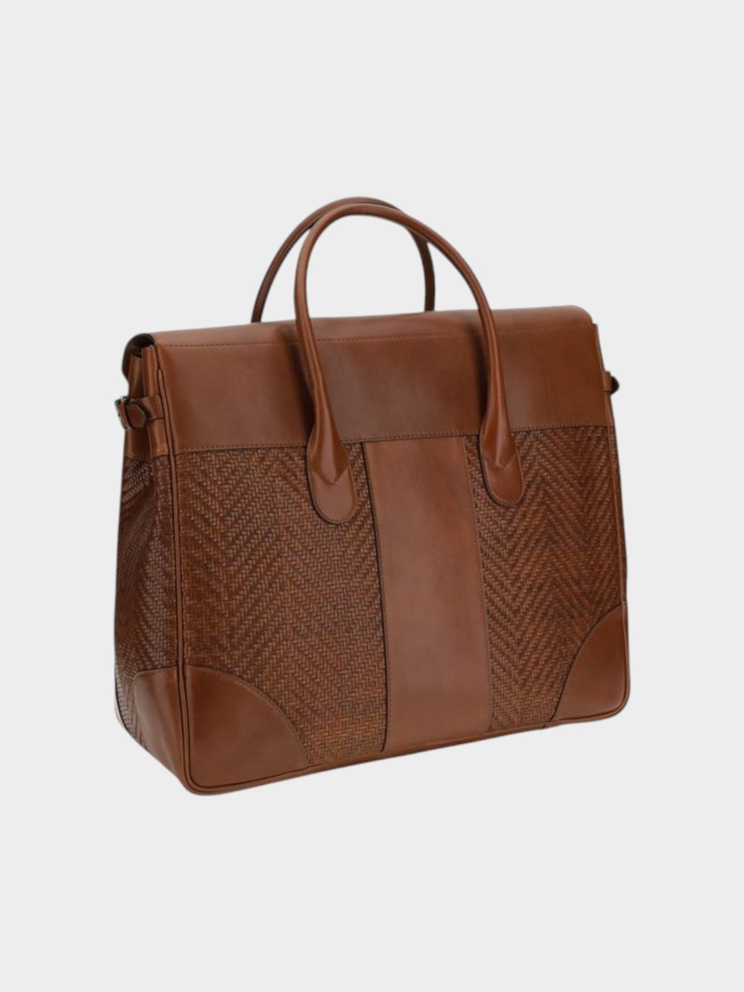 Brunello Cucinelli Brown Calf Leather Bos Taurus Shoulder Bag-thumbmail-3