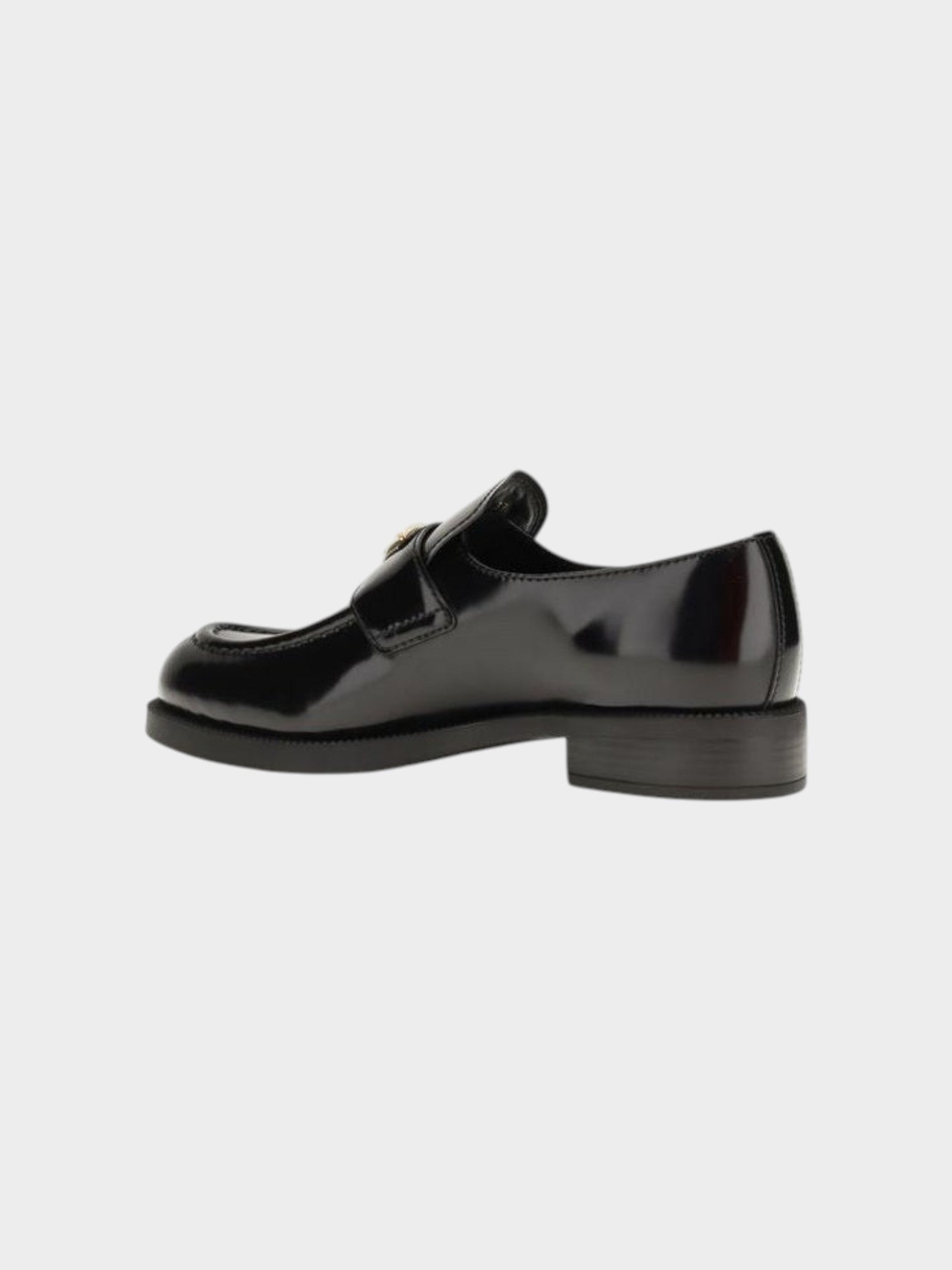 Prada Black Calf Leather Bos Taurus Slip-On Loafers-thumbmail-3