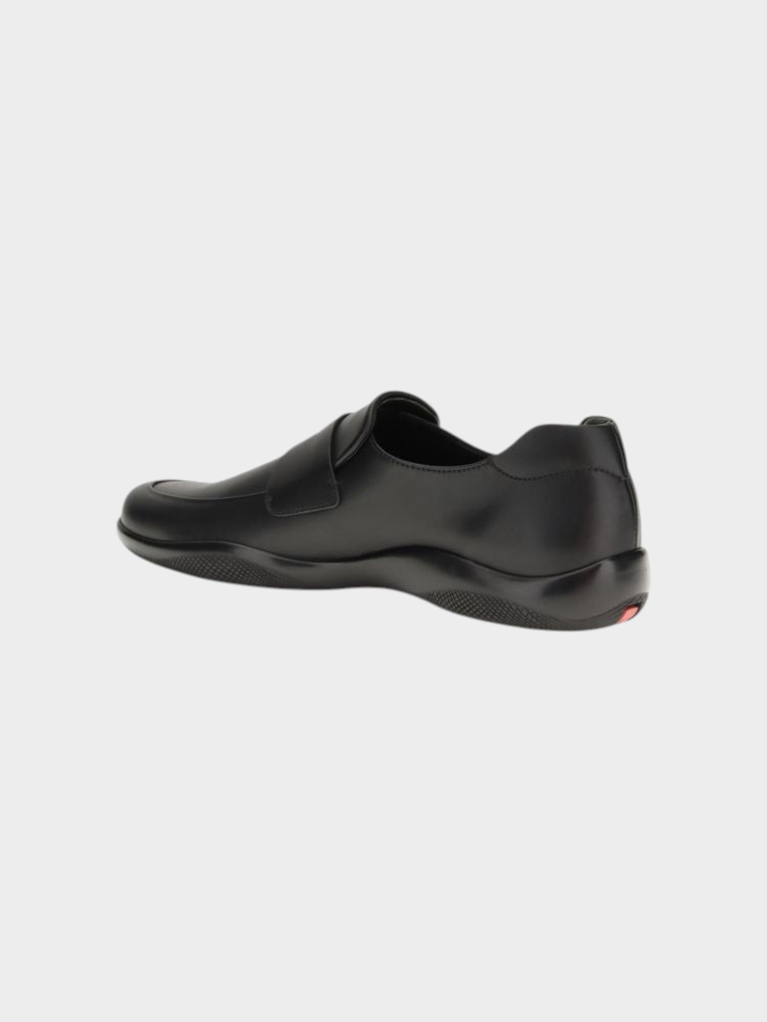 Prada Black Calf Leather Bos Taurus Slip-On Loafers-thumbmail-3