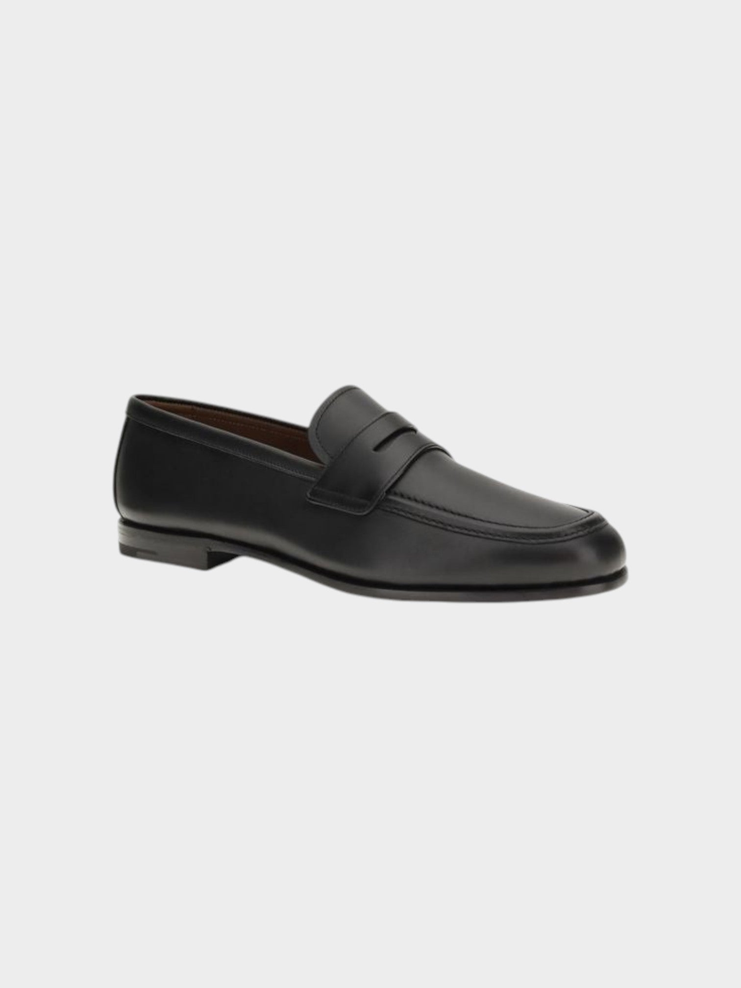 Church's Black Calf Leather Bos Taurus Slip-On Loafers-thumbmail-2