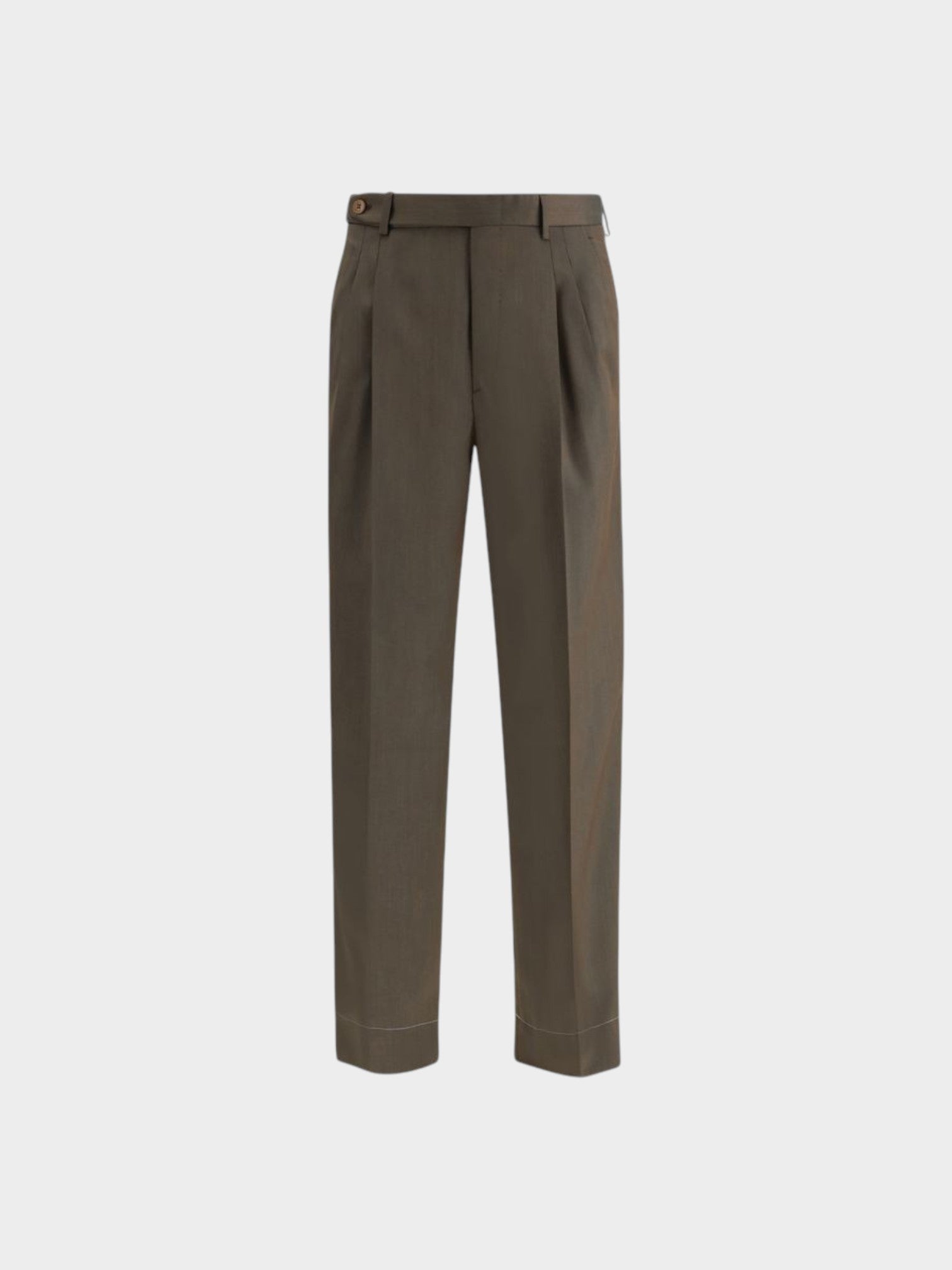 Brioni Bicolor Fleece Wool Casual Pants
