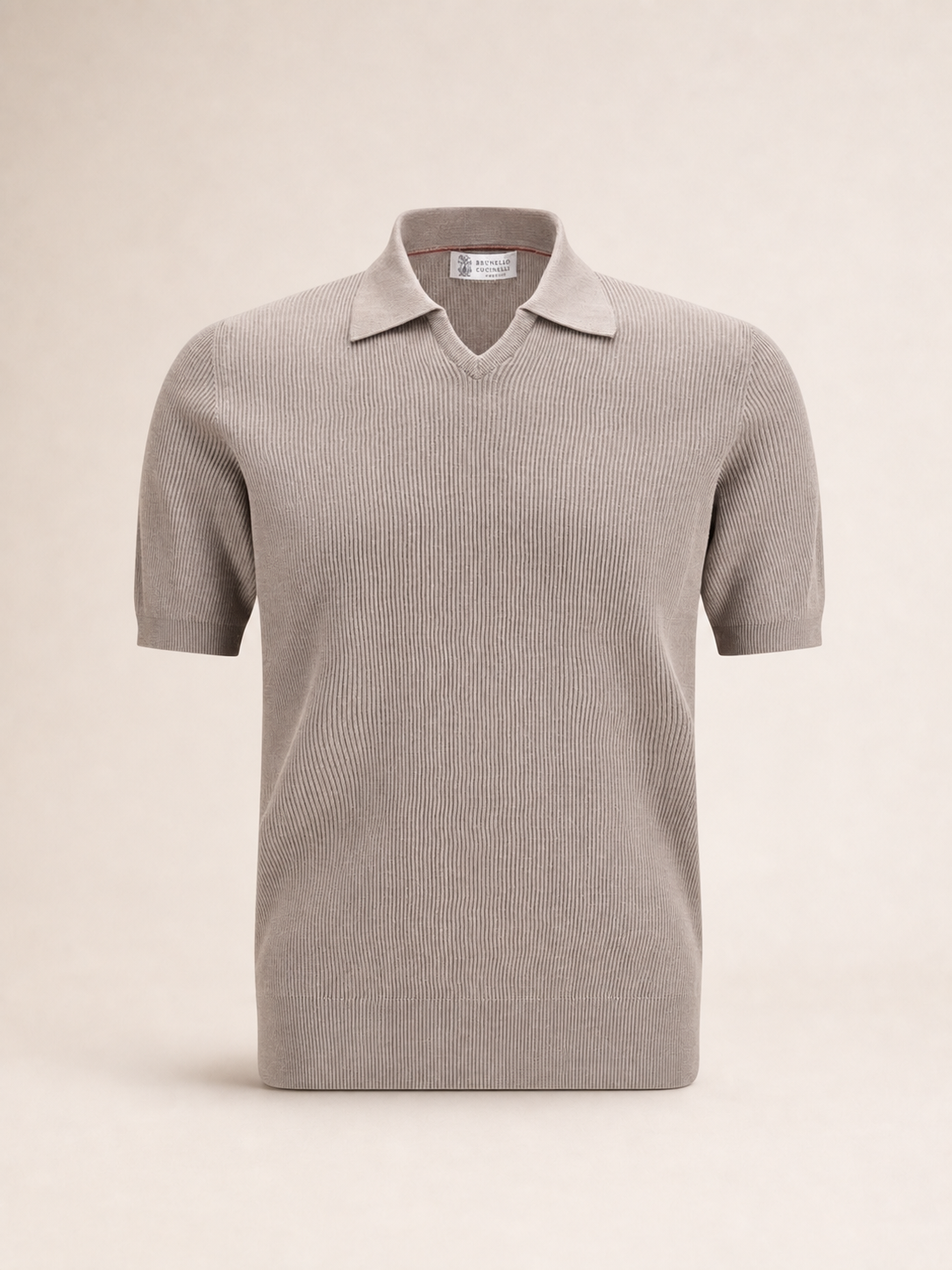 Brunello Cucinelli Gray Cotton Polo Shirt