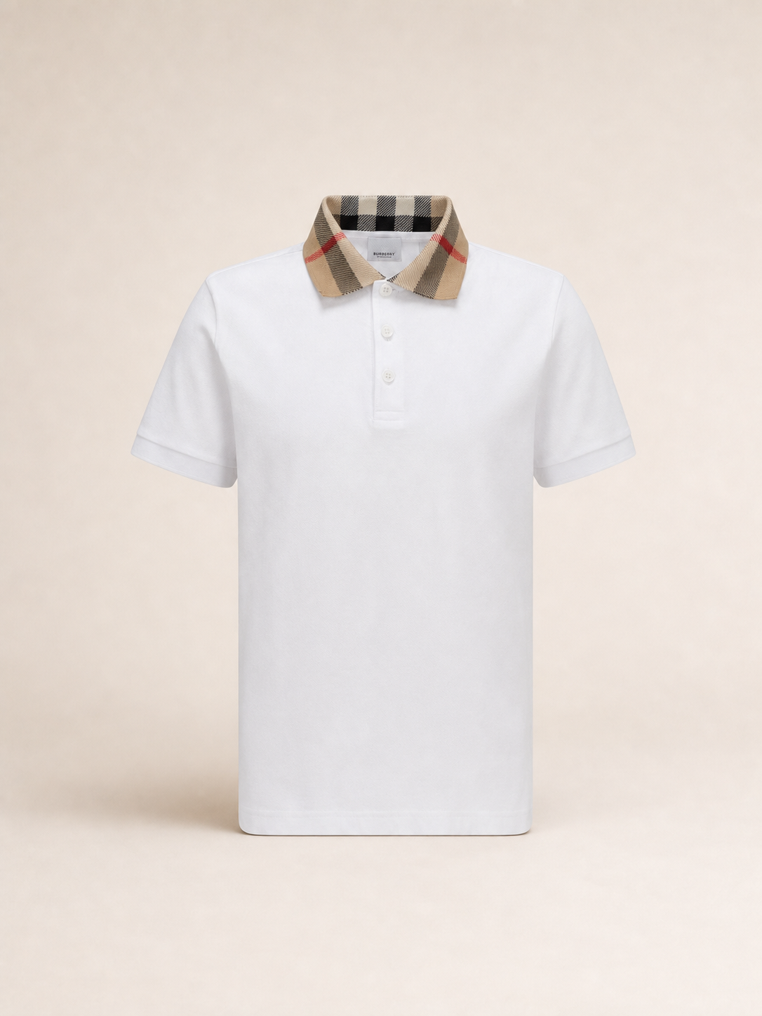 Burberry White Cotton Polo Shirt